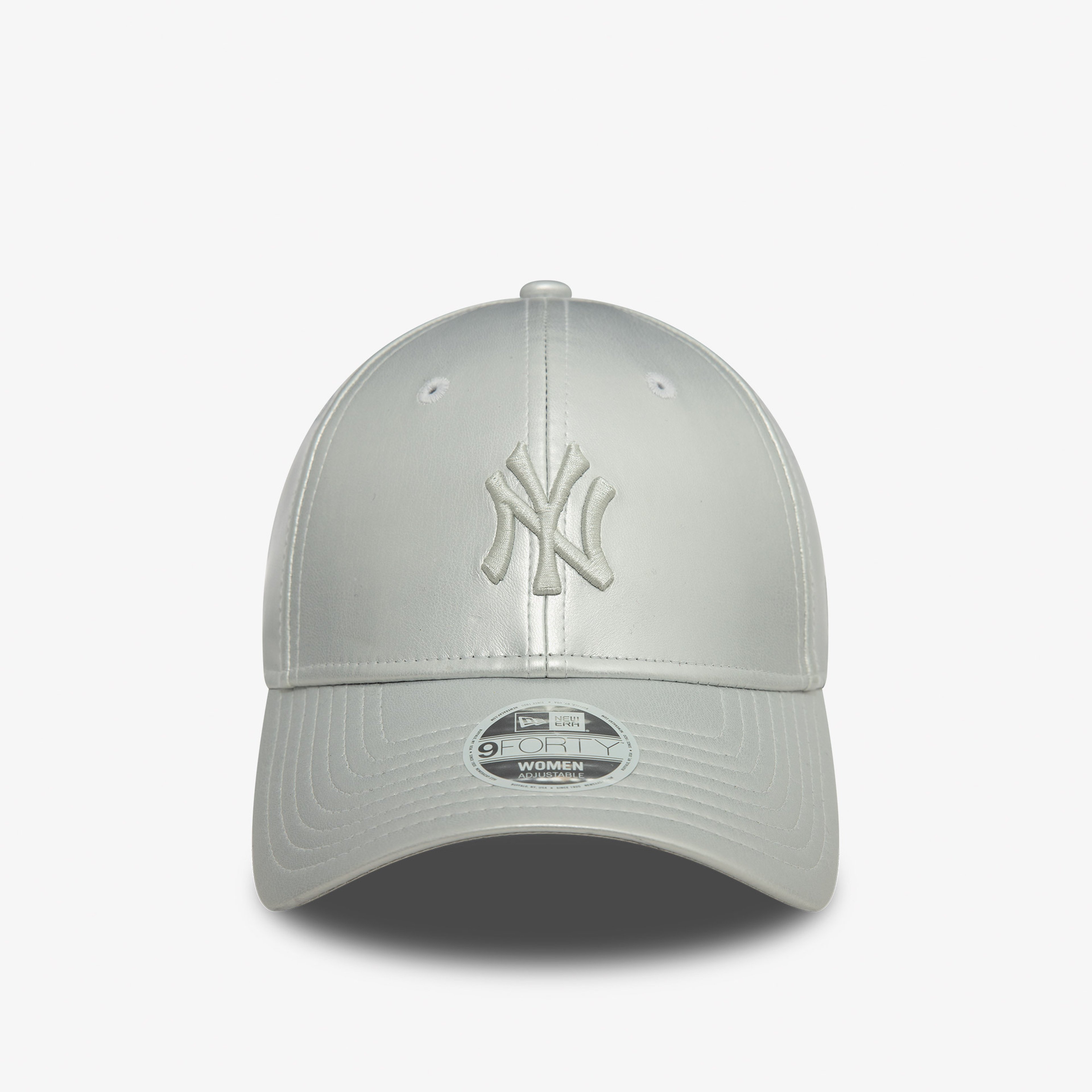 New Era New York Yankees Midi PU Kadın Gri Şapka