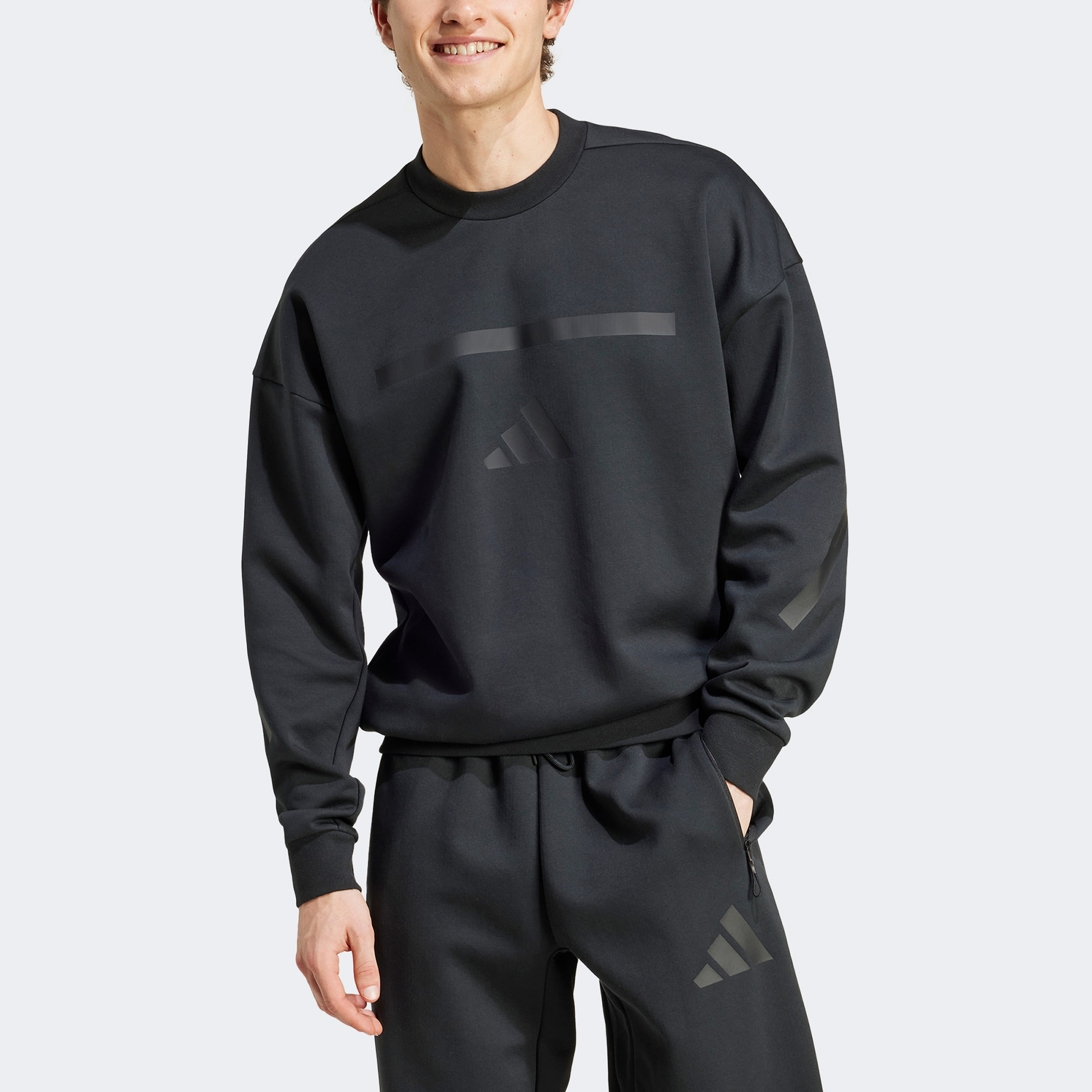 adidas Z.N.E Erkek Siyah Günlük Sweatshirt