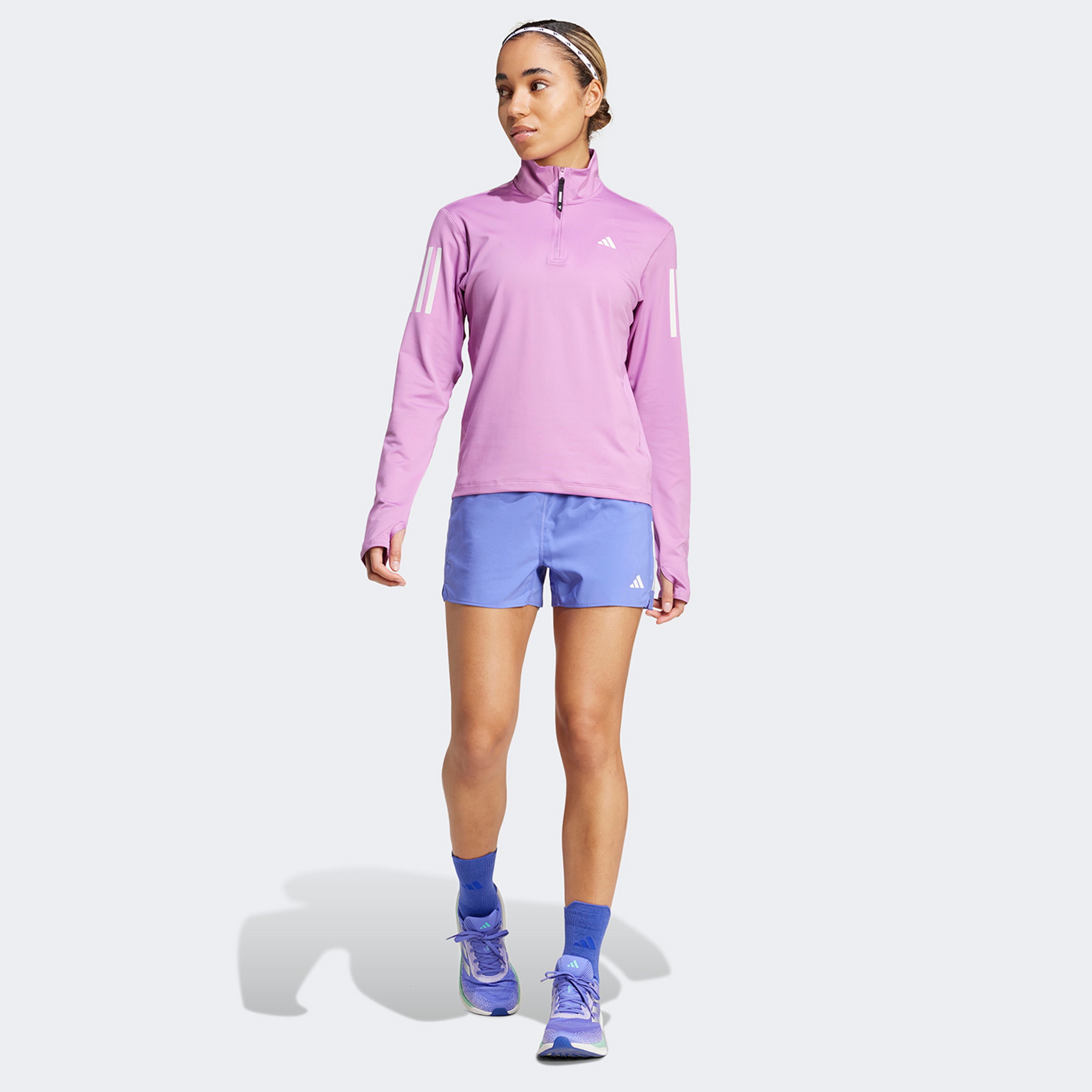adidas Own The Run Kadın Mor Koşu Sweatshirt