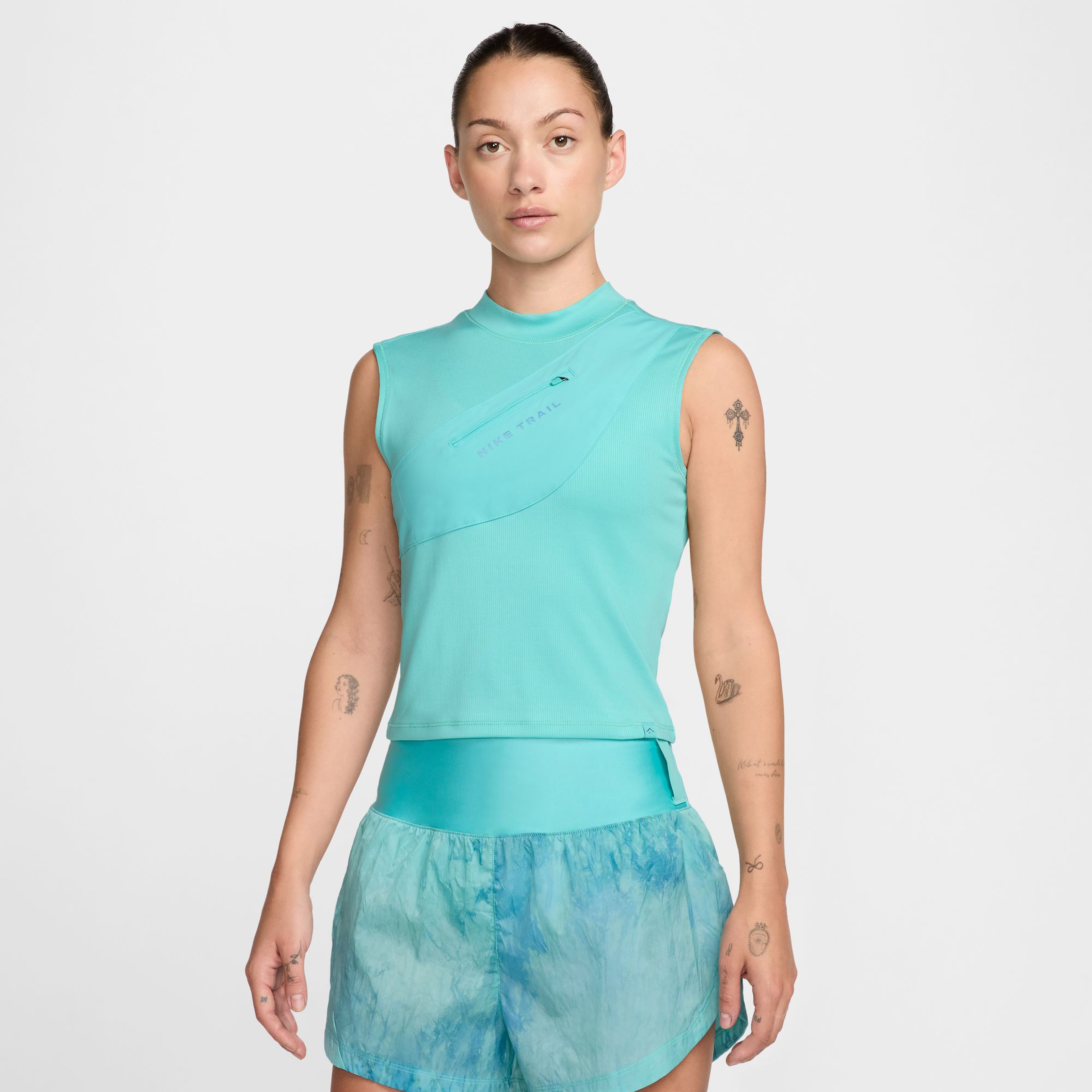 Nike Trail Dri-Fit Cepli Kadın Mavi Koşu Atlet