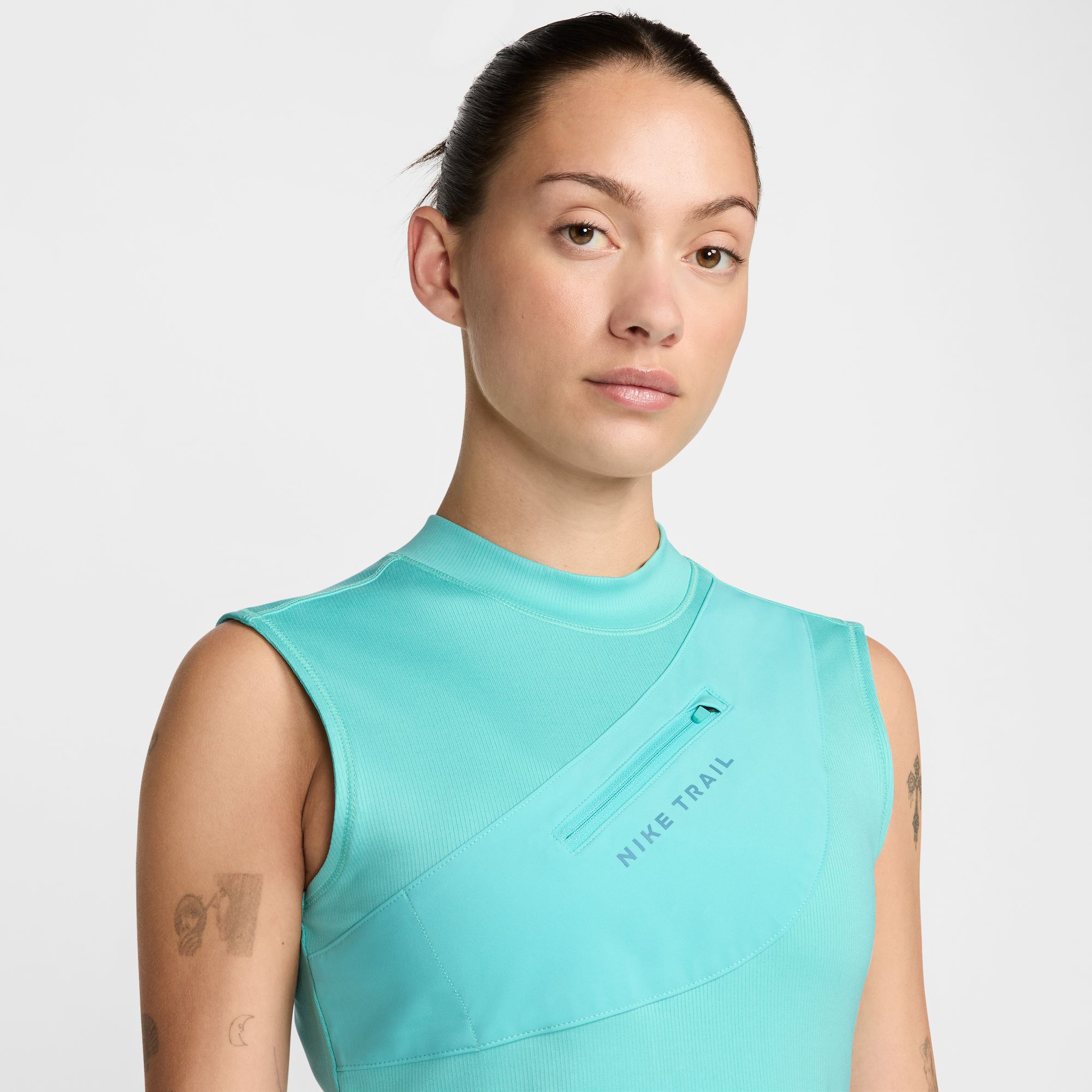 Nike Trail Dri-Fit Cepli Kadın Mavi Koşu Atlet