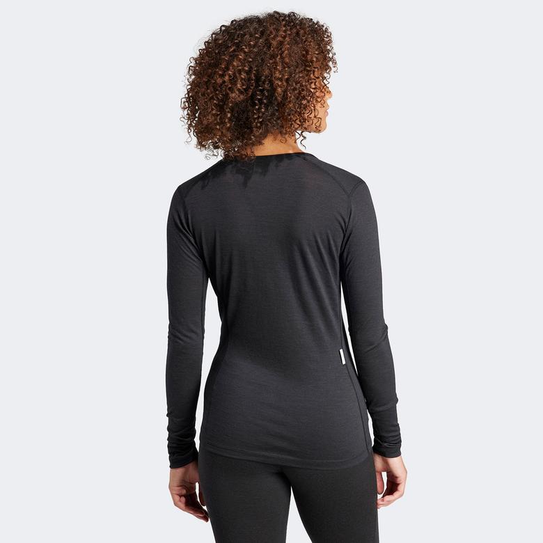 adidas Xperior Merino Erkek Siyah Uzun Kollu Antrenman T-Shirt