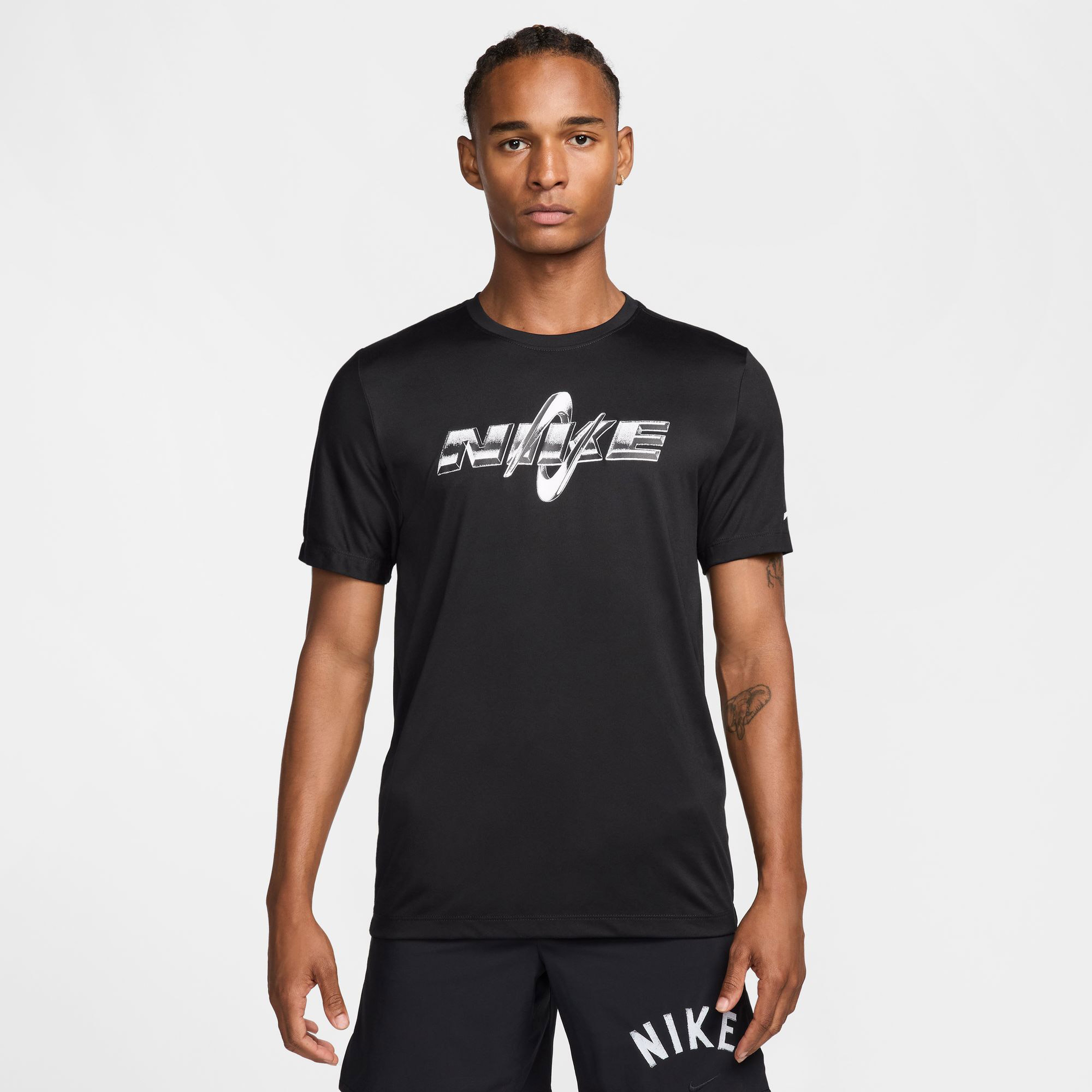 Nike Dri Fit Fitness Erkek Siyah Günlük T-Shirt