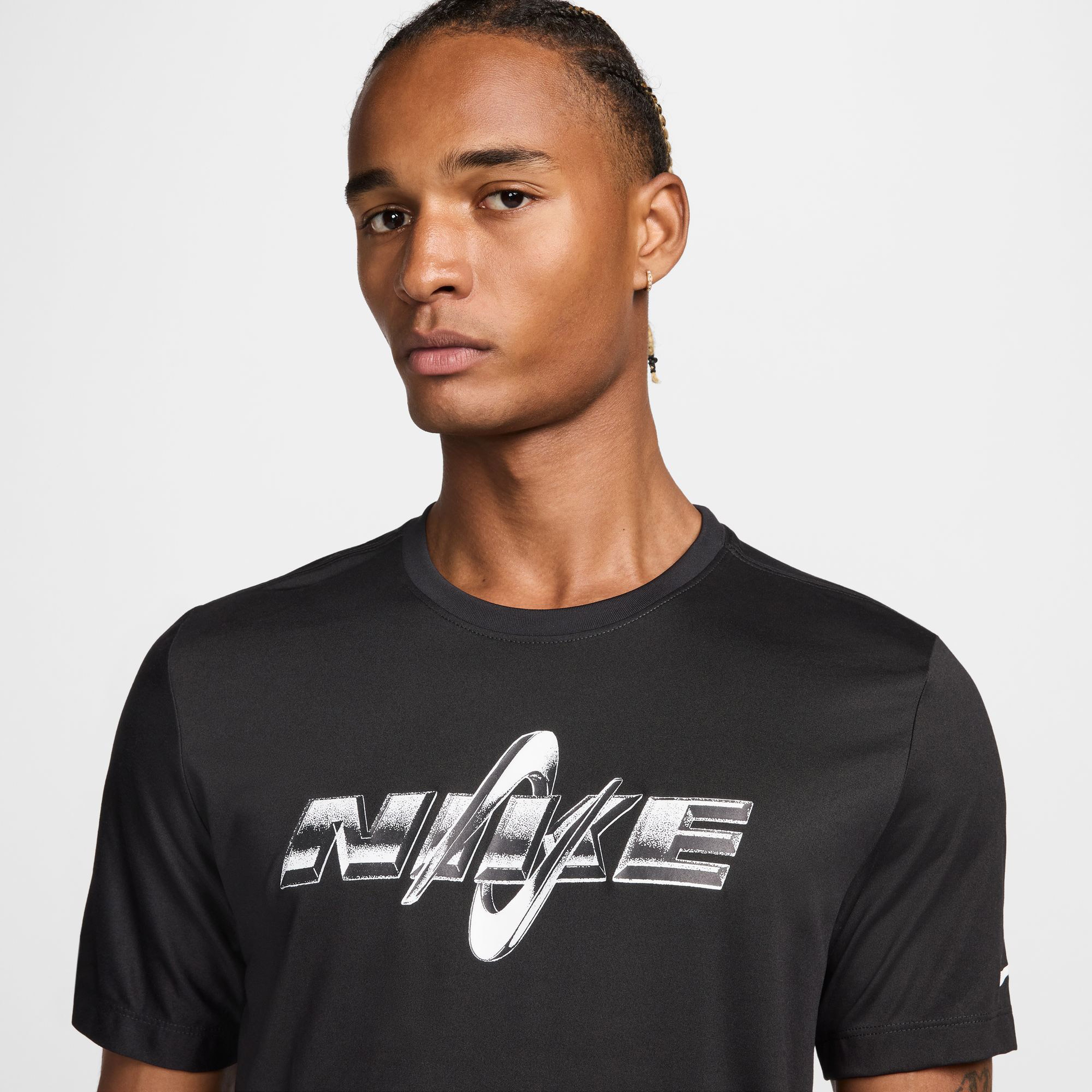 Nike Dri Fit Fitness Erkek Siyah Günlük T-Shirt