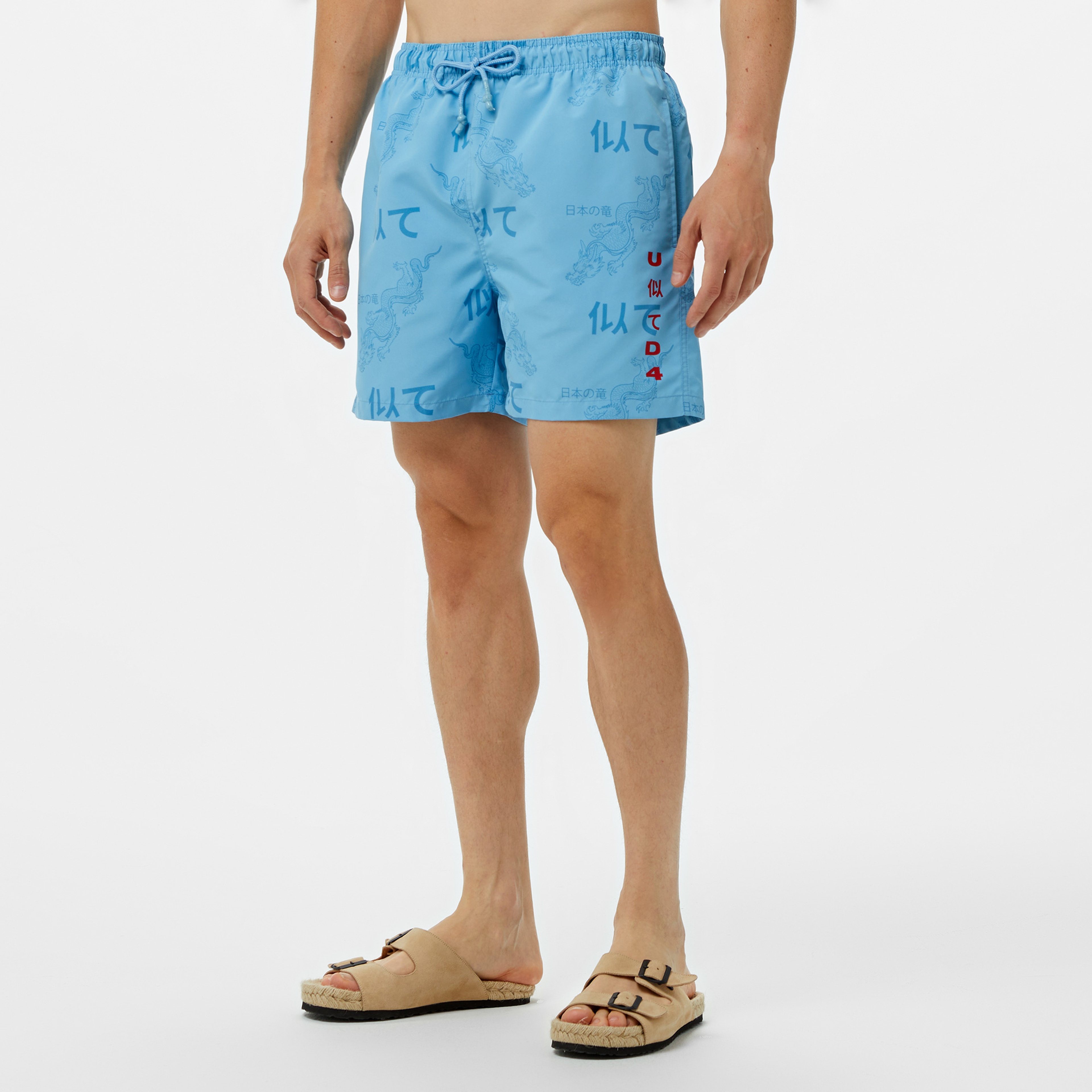 UNITED4 Erkek Mavi Deniz Şortu