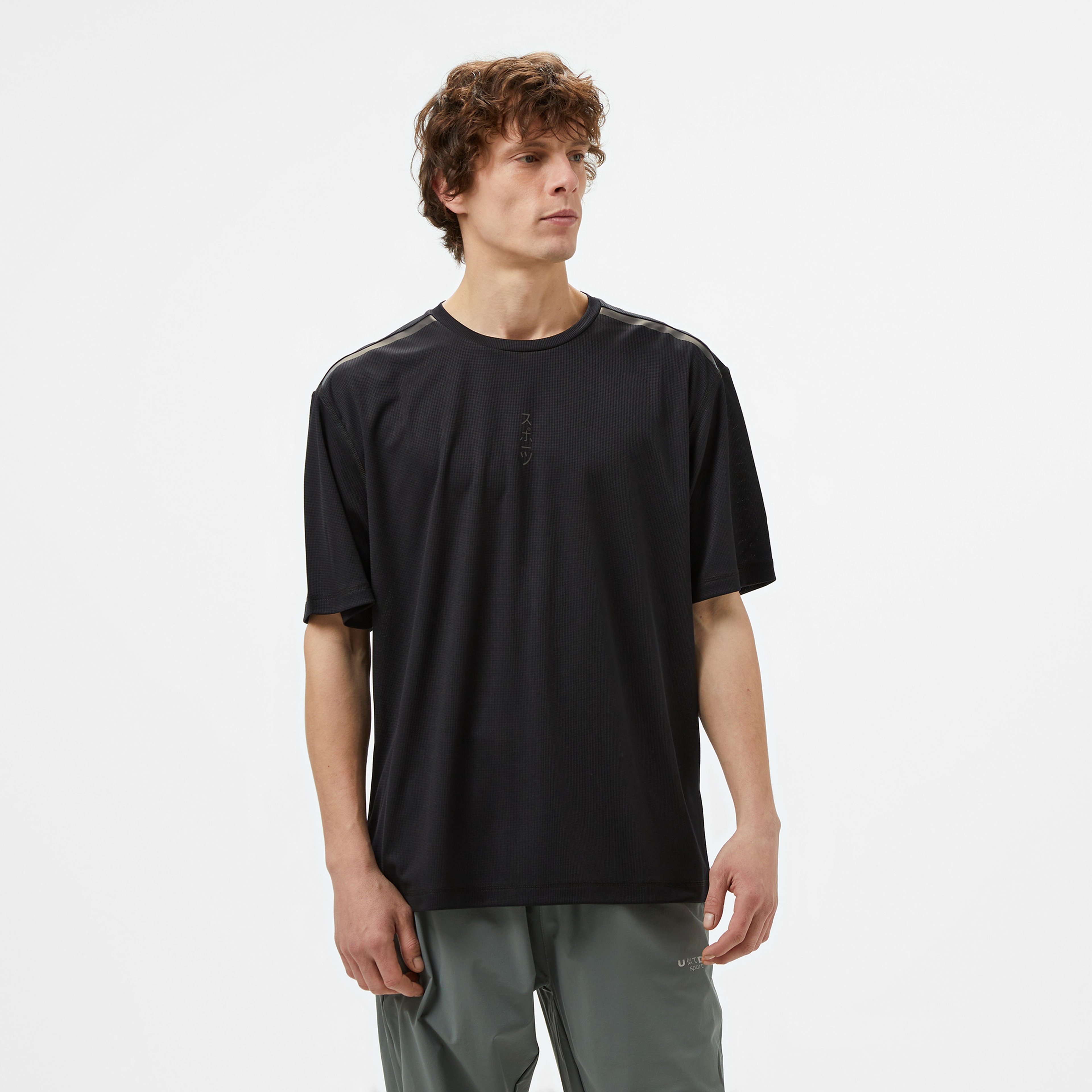 UNITED4 Erkek Siyah Antrenman T-Shirt