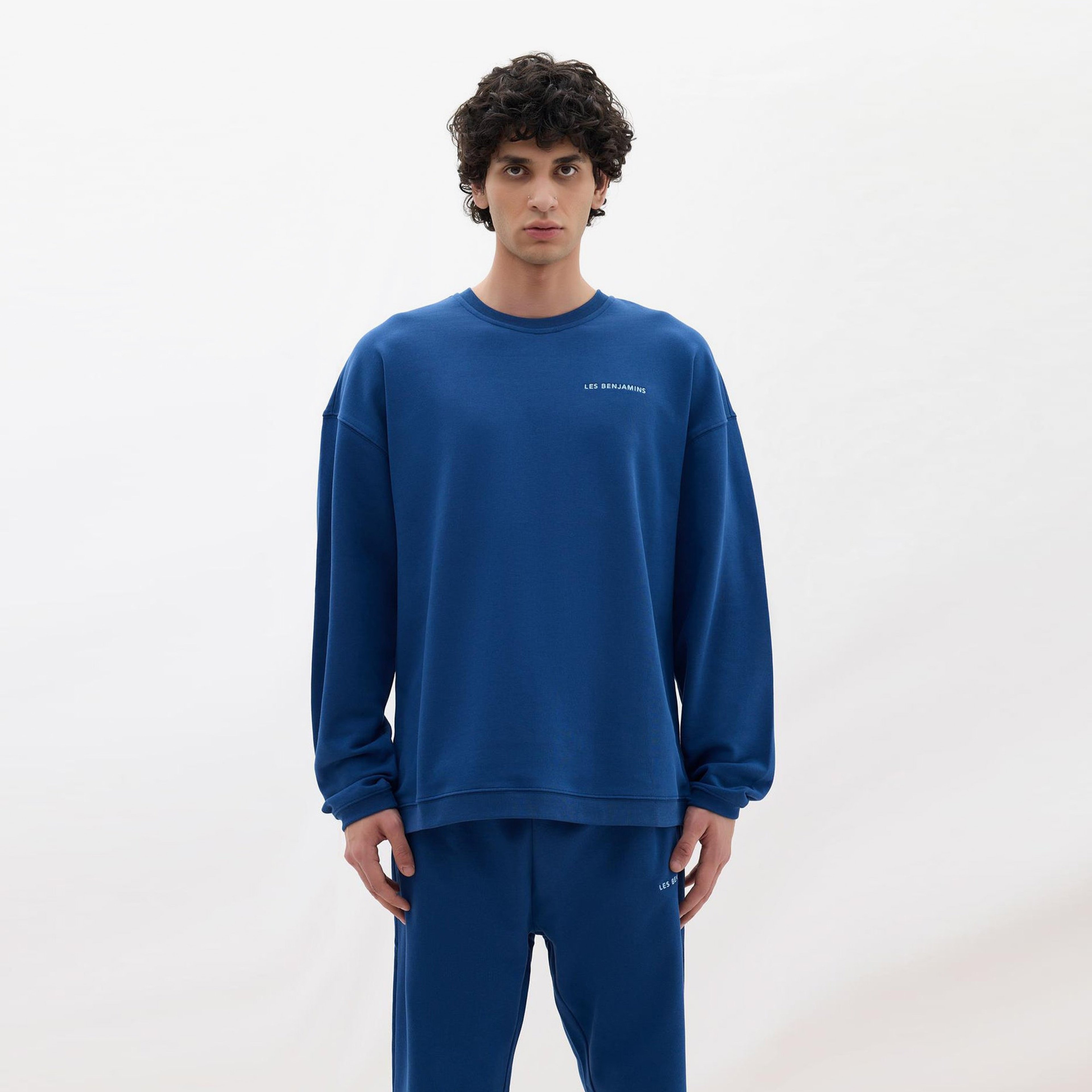 Les Benjamins Core Erkek Mavi Sweatshirt