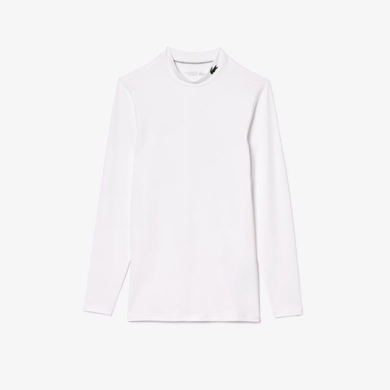 Lacoste Ultra Dry Erkek Beyaz Uzun Kol Antrenman İçliği