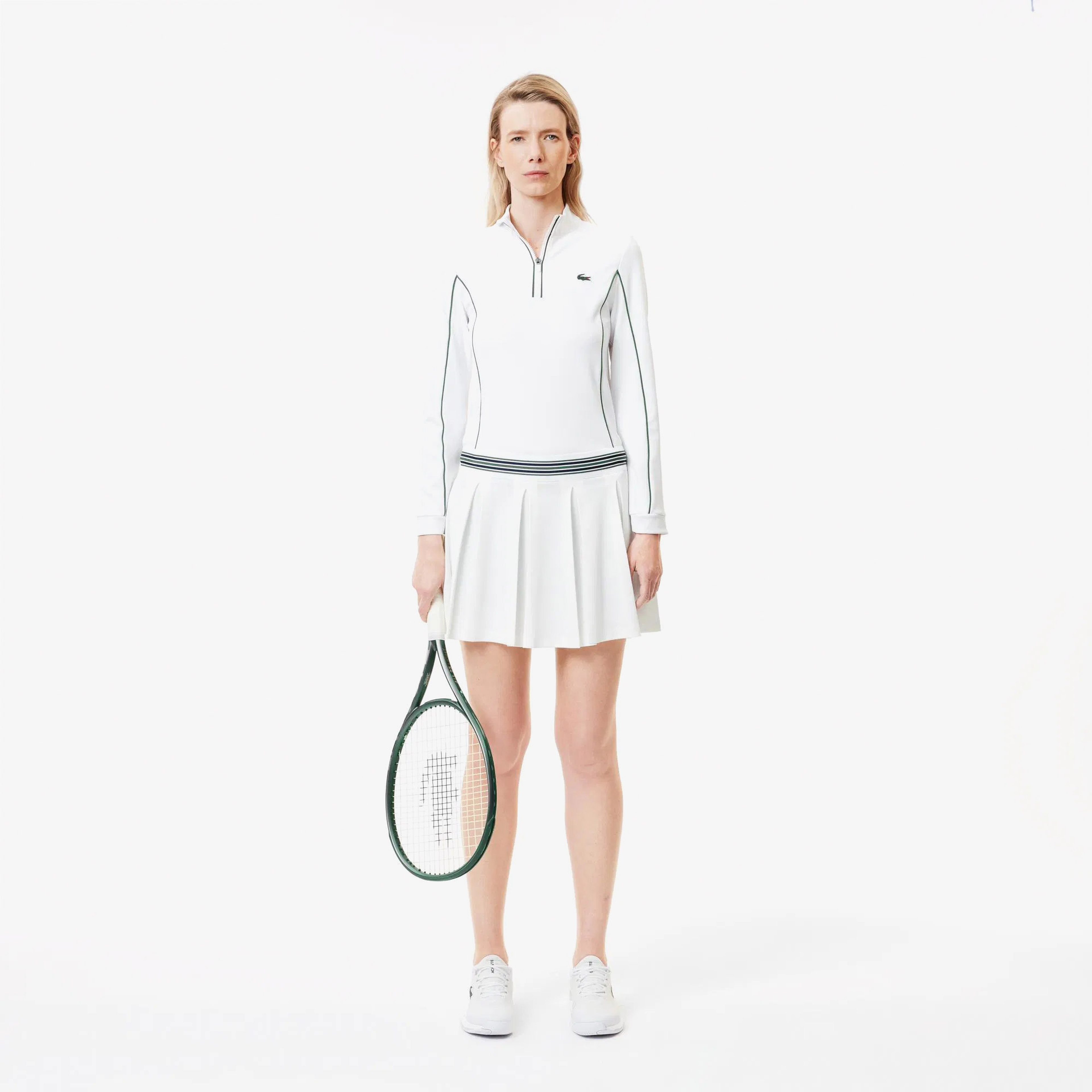Kadın Tenis Pileli Beyaz Etek