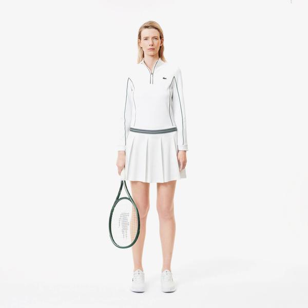 Kadın Tenis Pileli Beyaz Etek