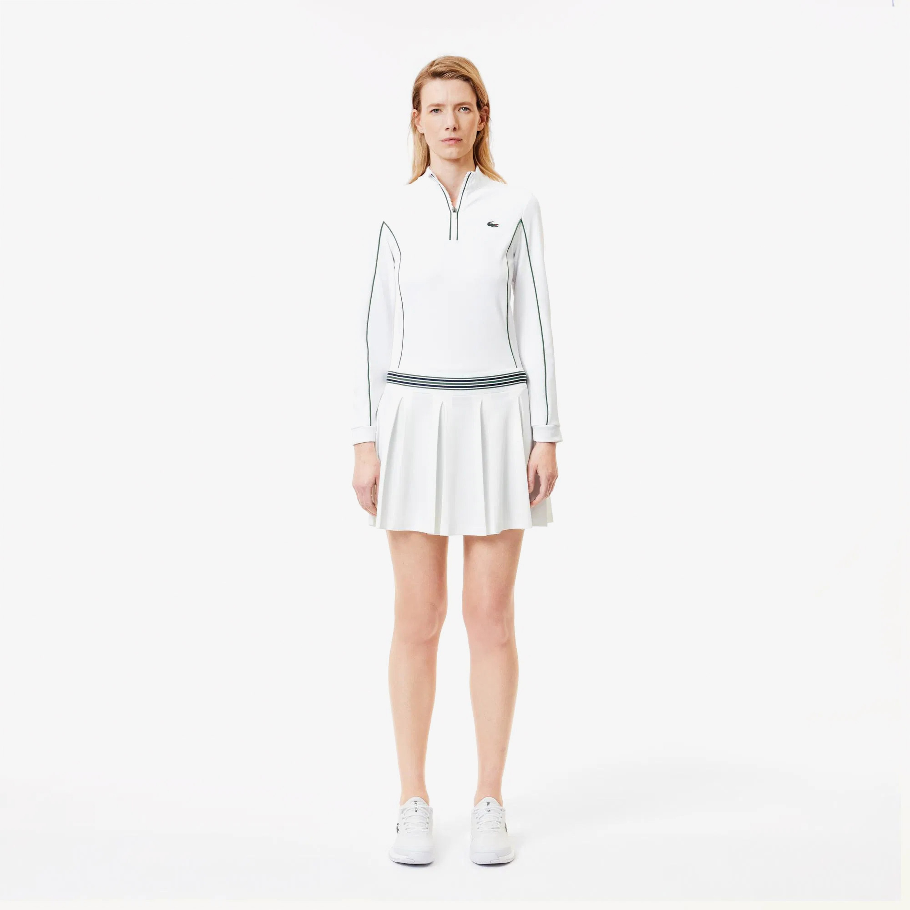 Kadın Tenis Pileli Beyaz Etek