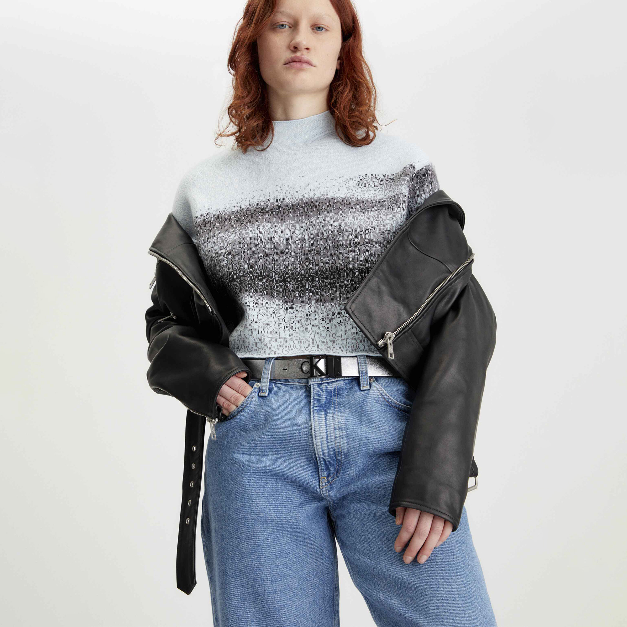 Calvin Klein Jeans Monogram Kadın Siyah Kemer