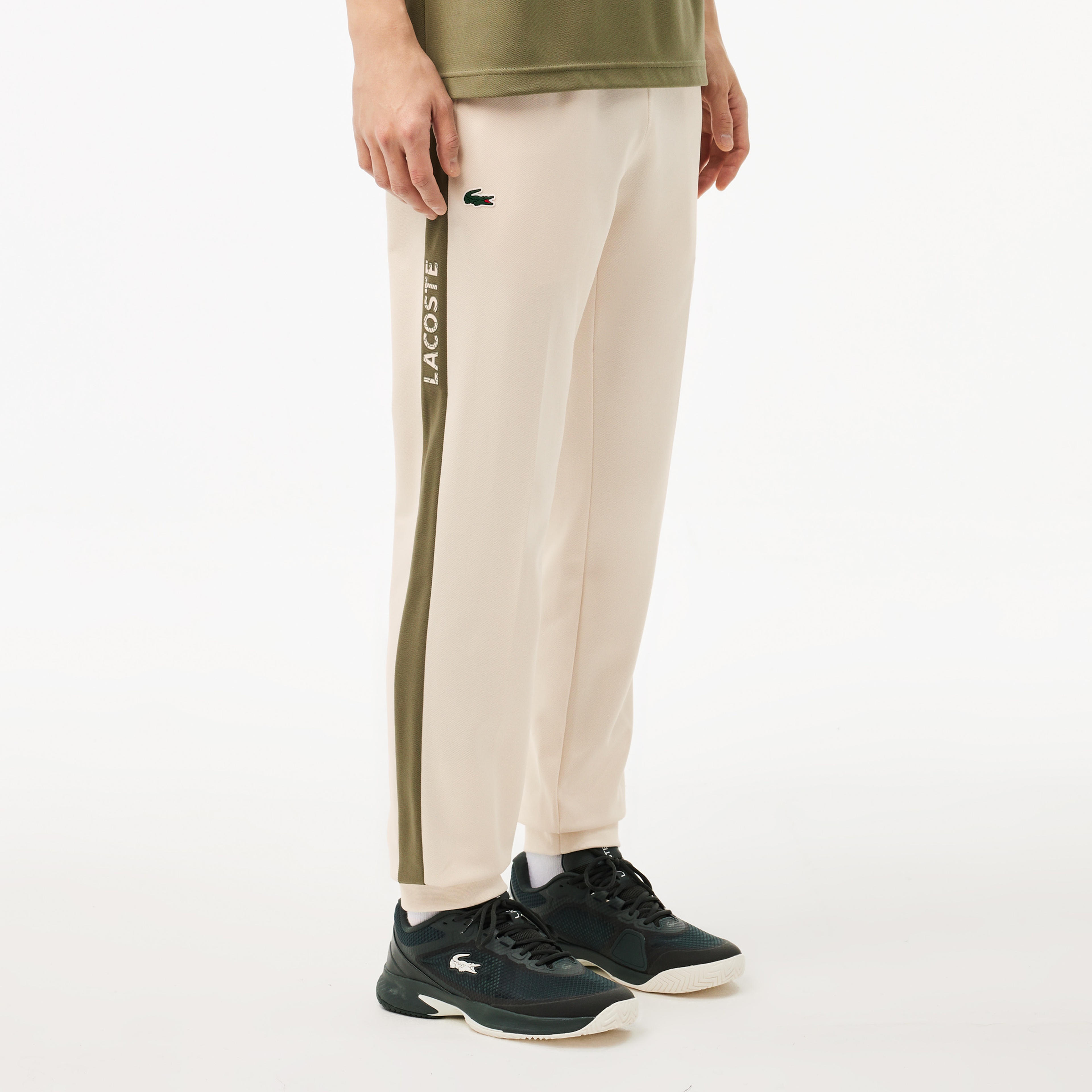 Erkek Regular Fit Baskılı Krem Eşofman Altı