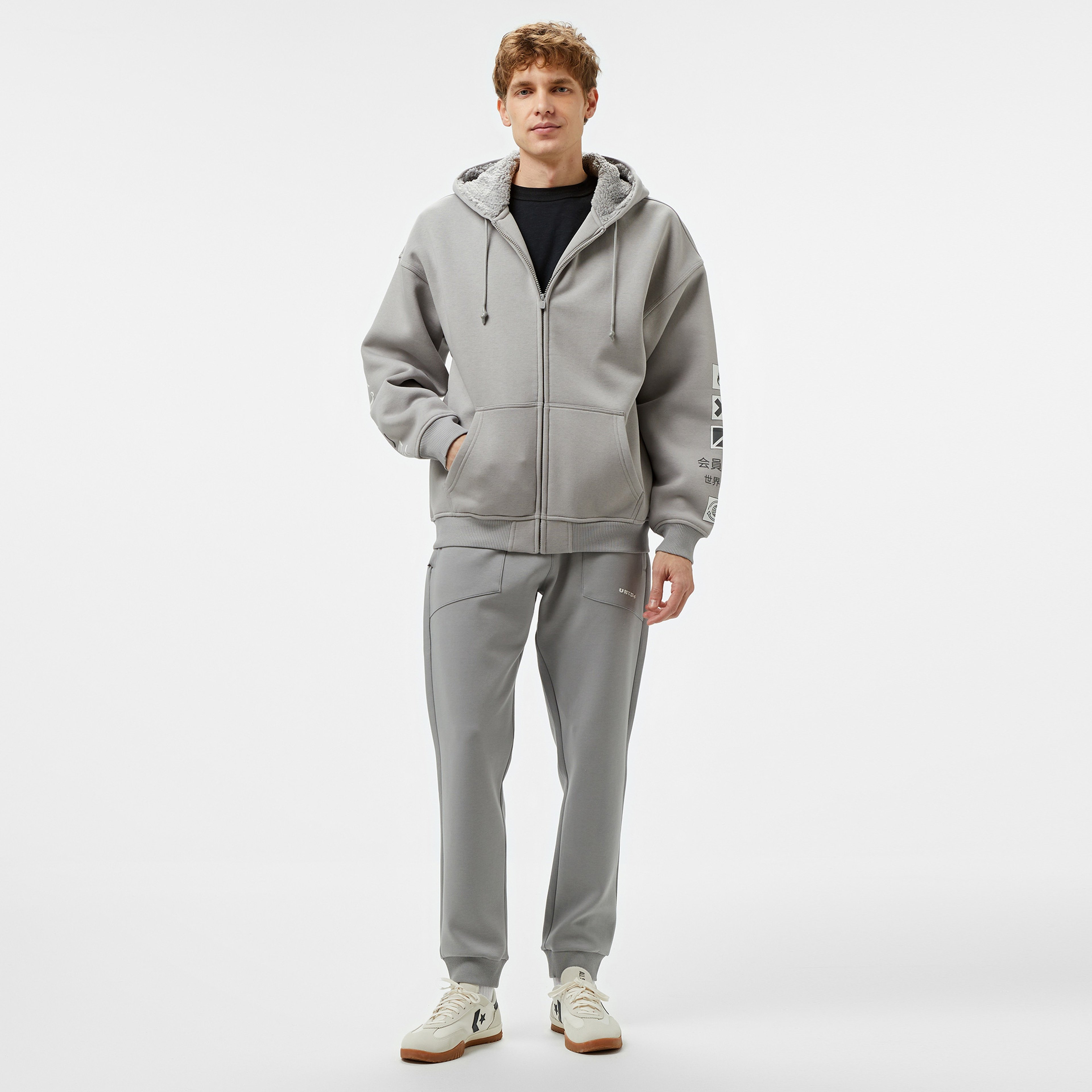 UNITED4 Erkek Gri Eşofman Üstü