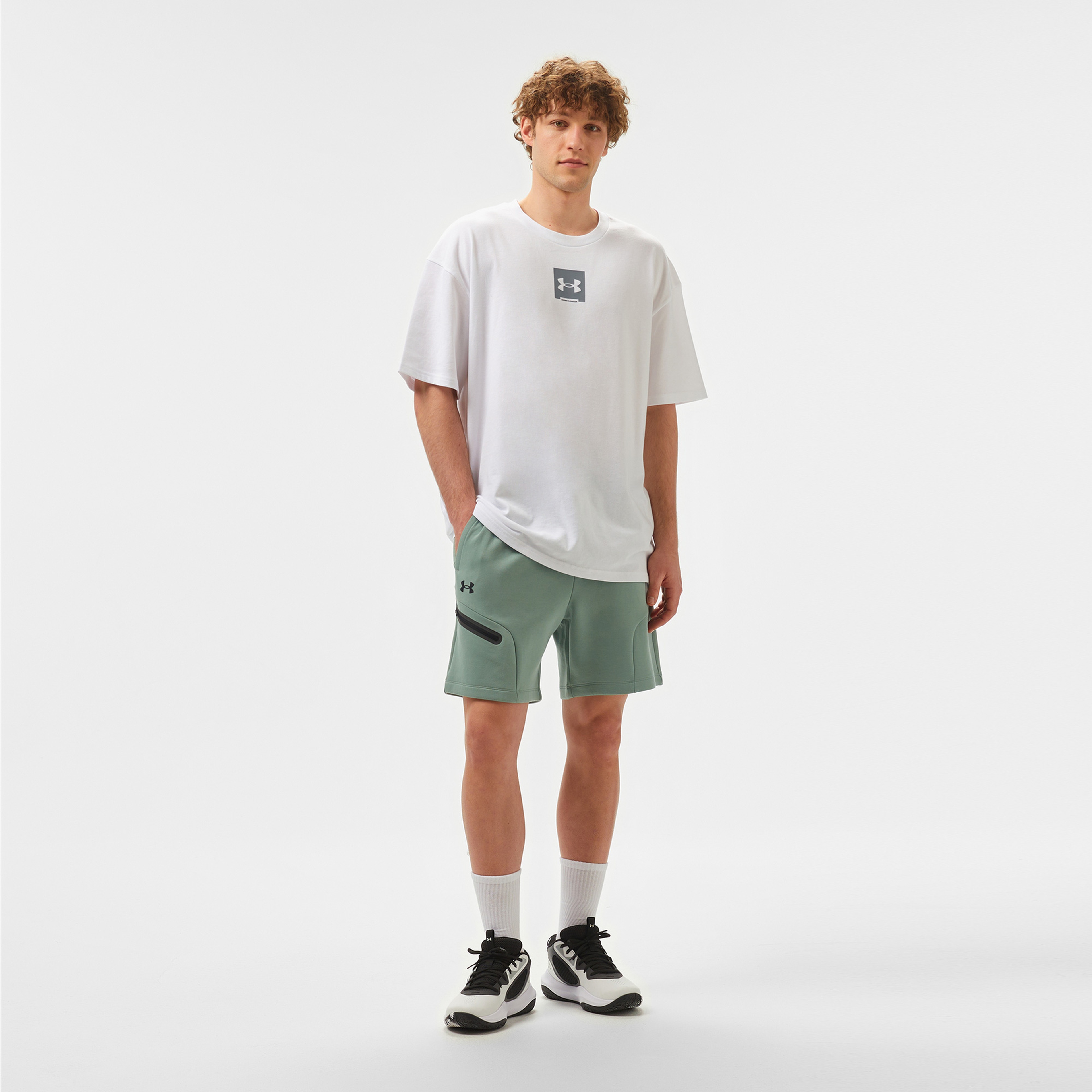 Under Armour Unstoppable Fleece Erkek Yeşil Şort