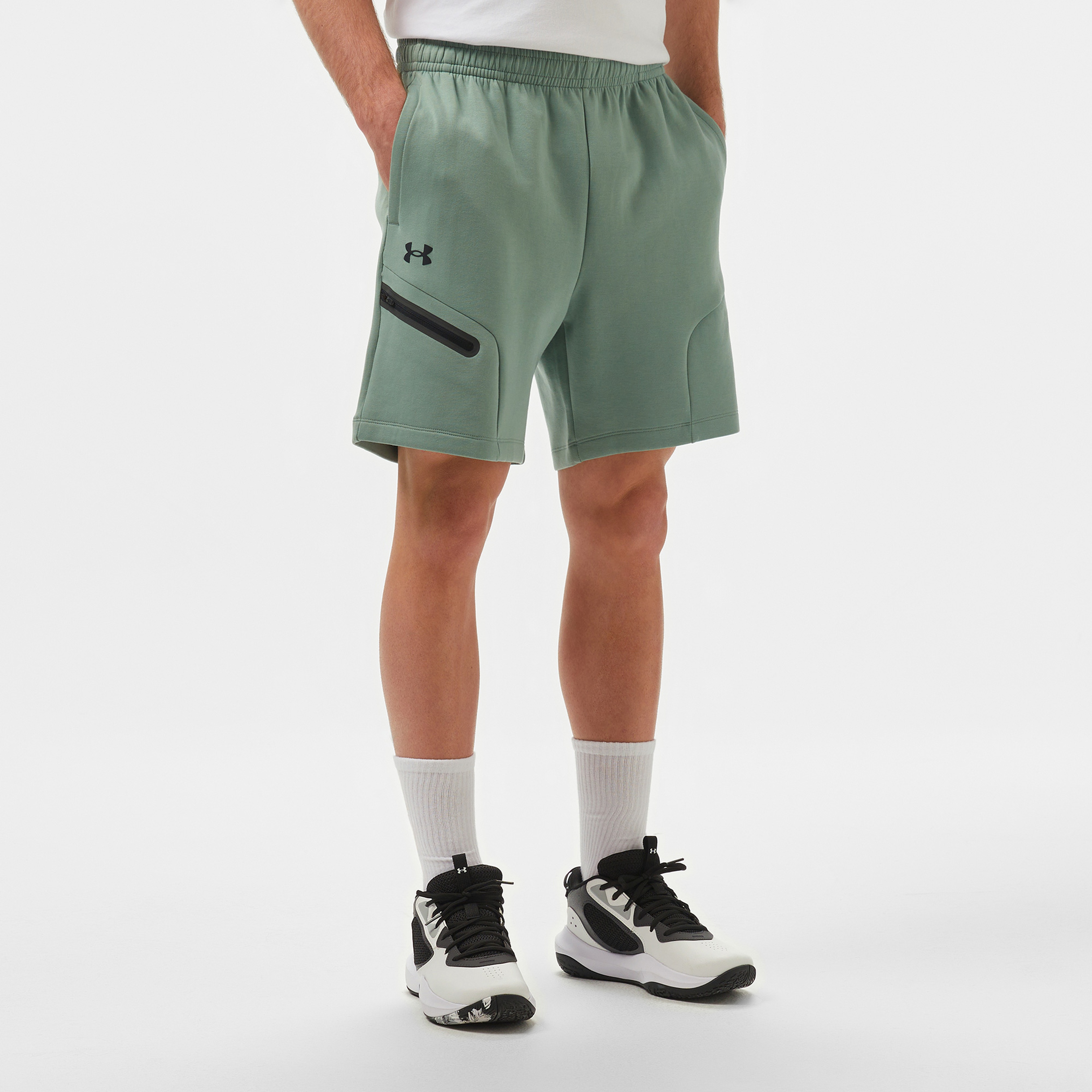 Under Armour Unstoppable Fleece Erkek Yeşil Şort