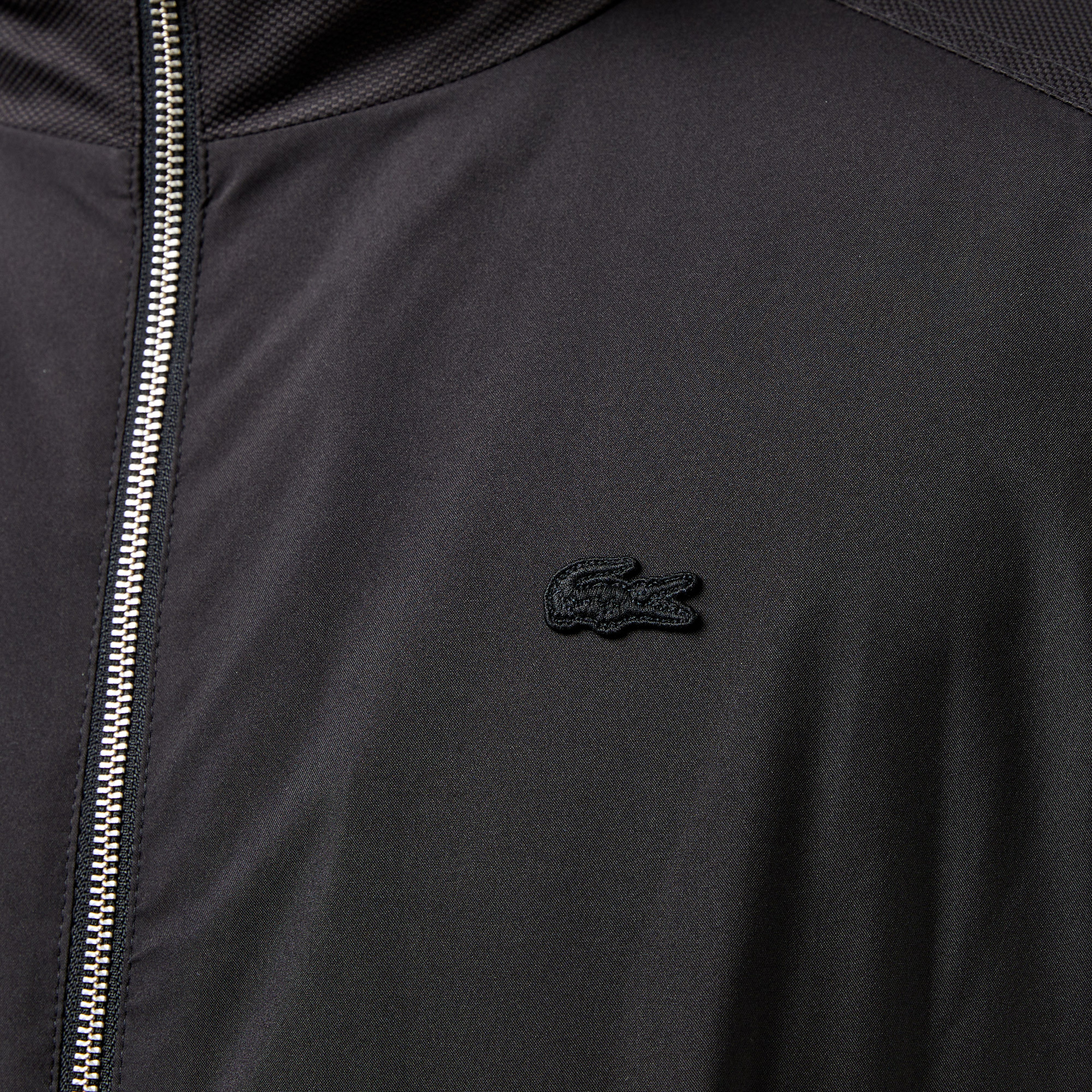 Lacoste Kapüşonlu Erkek Siyah Mont