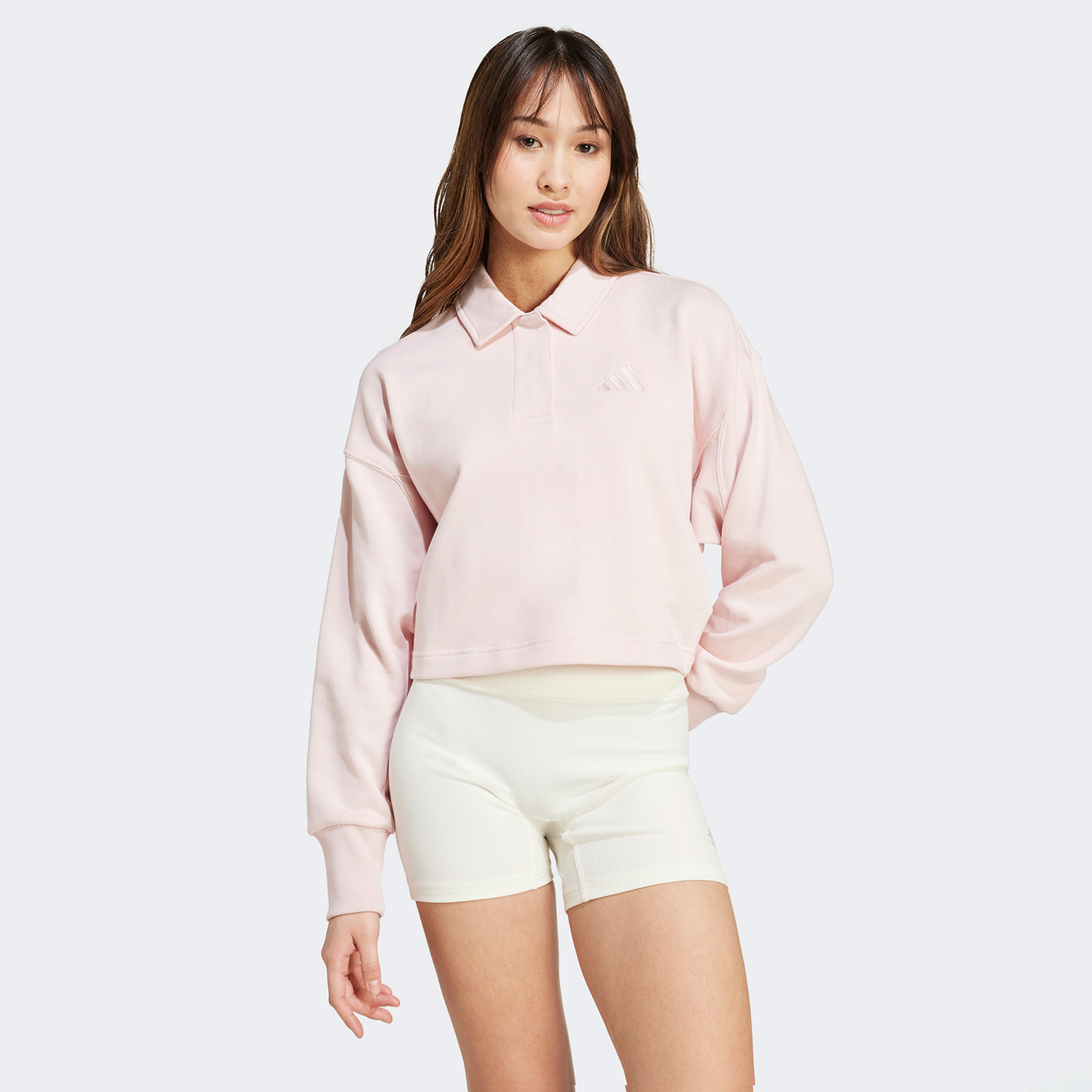 adidas All Szn French Terry Polo Kadın Pembe Sweatshirt