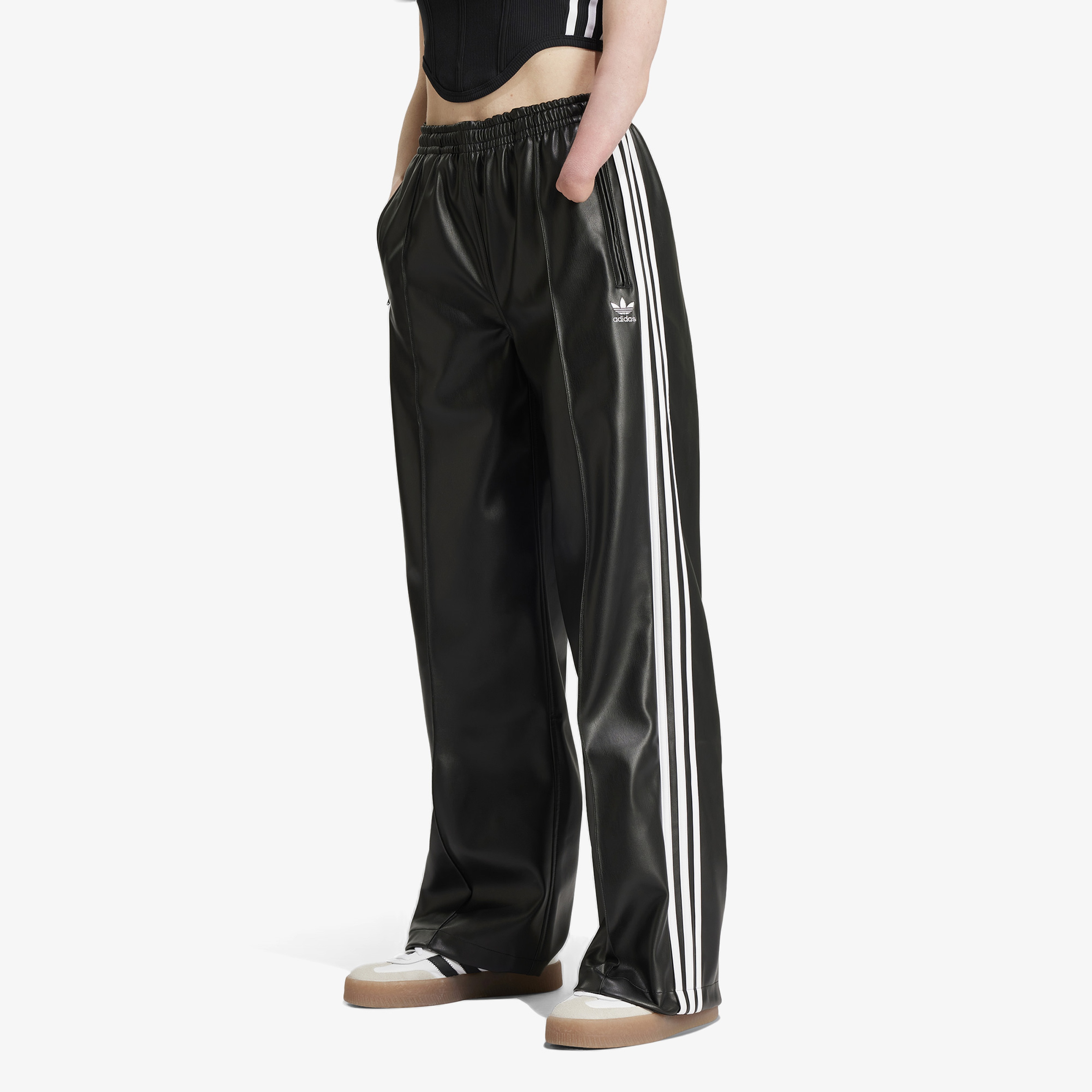 adidas Firebird Pleather  Kadın Siyah Eşofman Altı