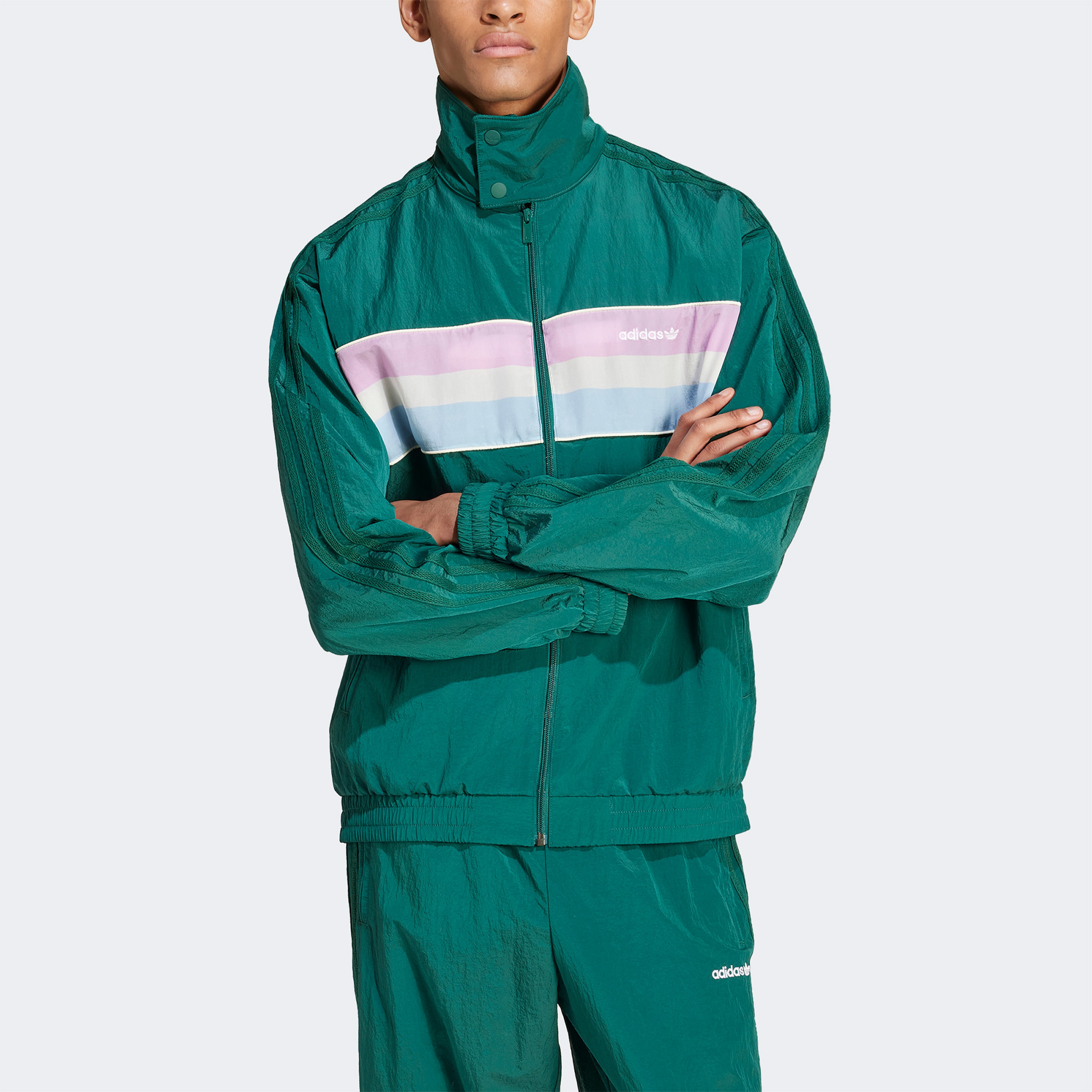 adidas Originals 80S Nylon Archive 3 Stripes  Erkek Yeşil Eşofman Altı
