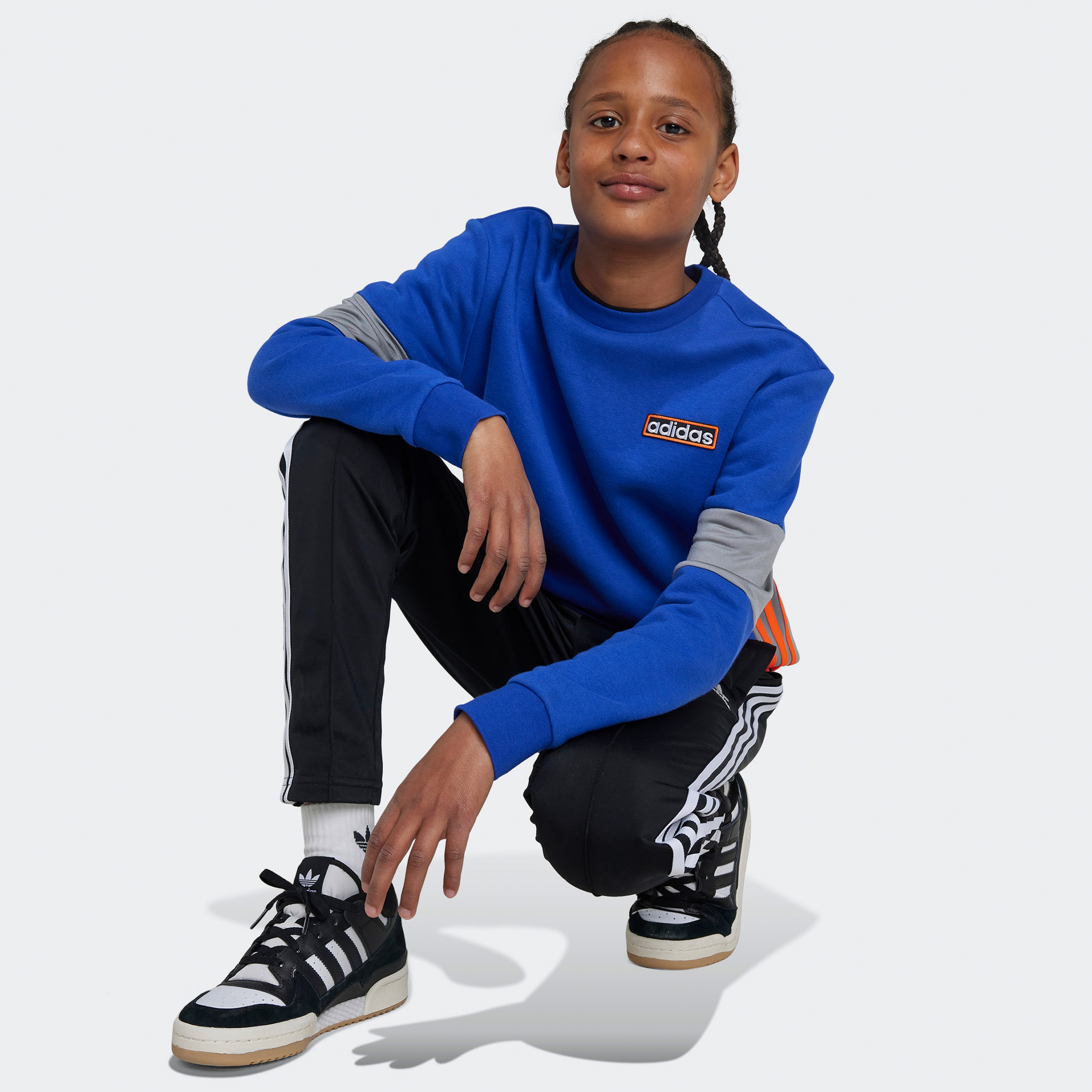 adidas Crew Çocuk Mavi Sweatshirt