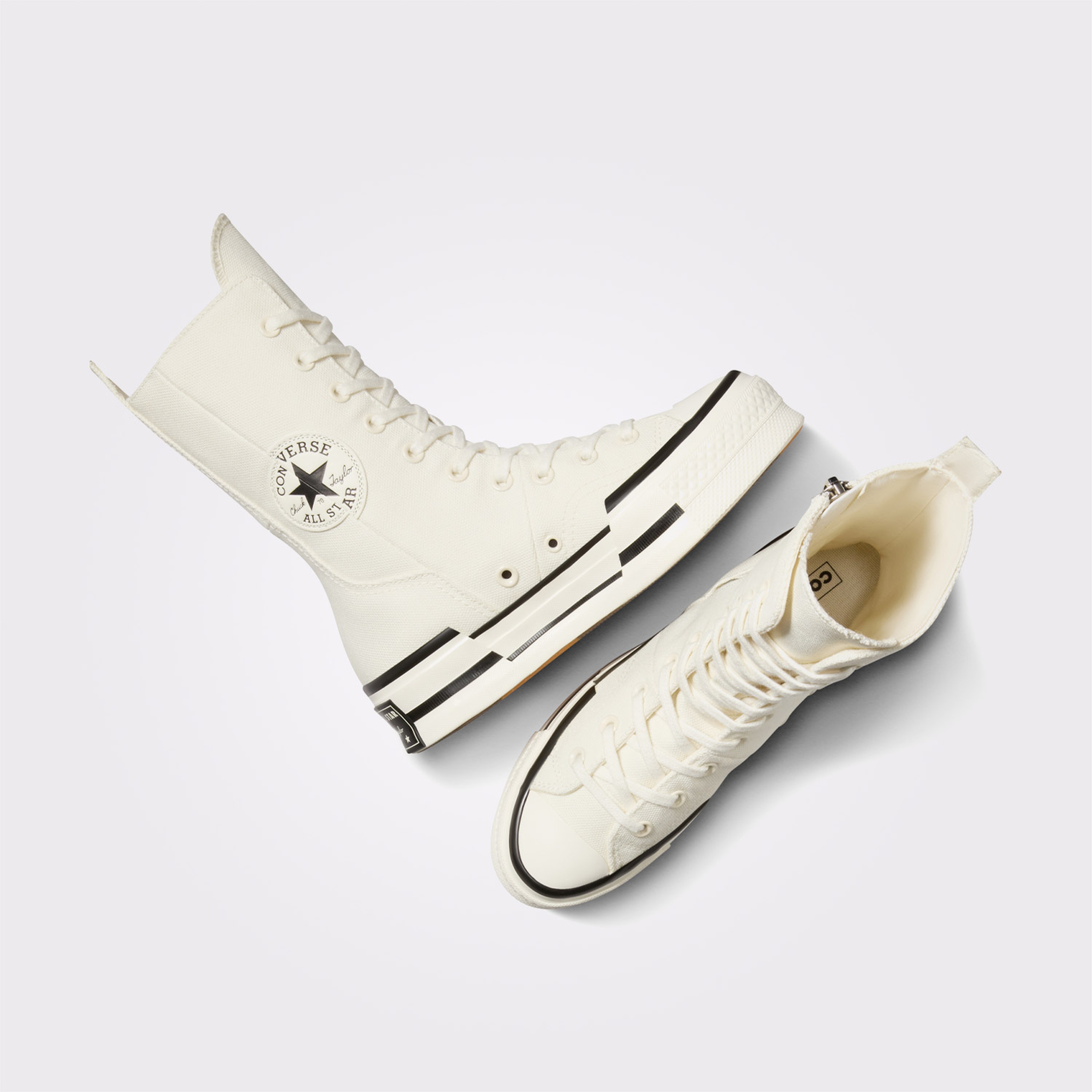 Converse Chuck 70 Plus Unisex Krem Platform Sneaker