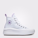 Converse Chuck Taylor All Star Move Platform Çocuk Mor Detaylı Beyaz Sneaker