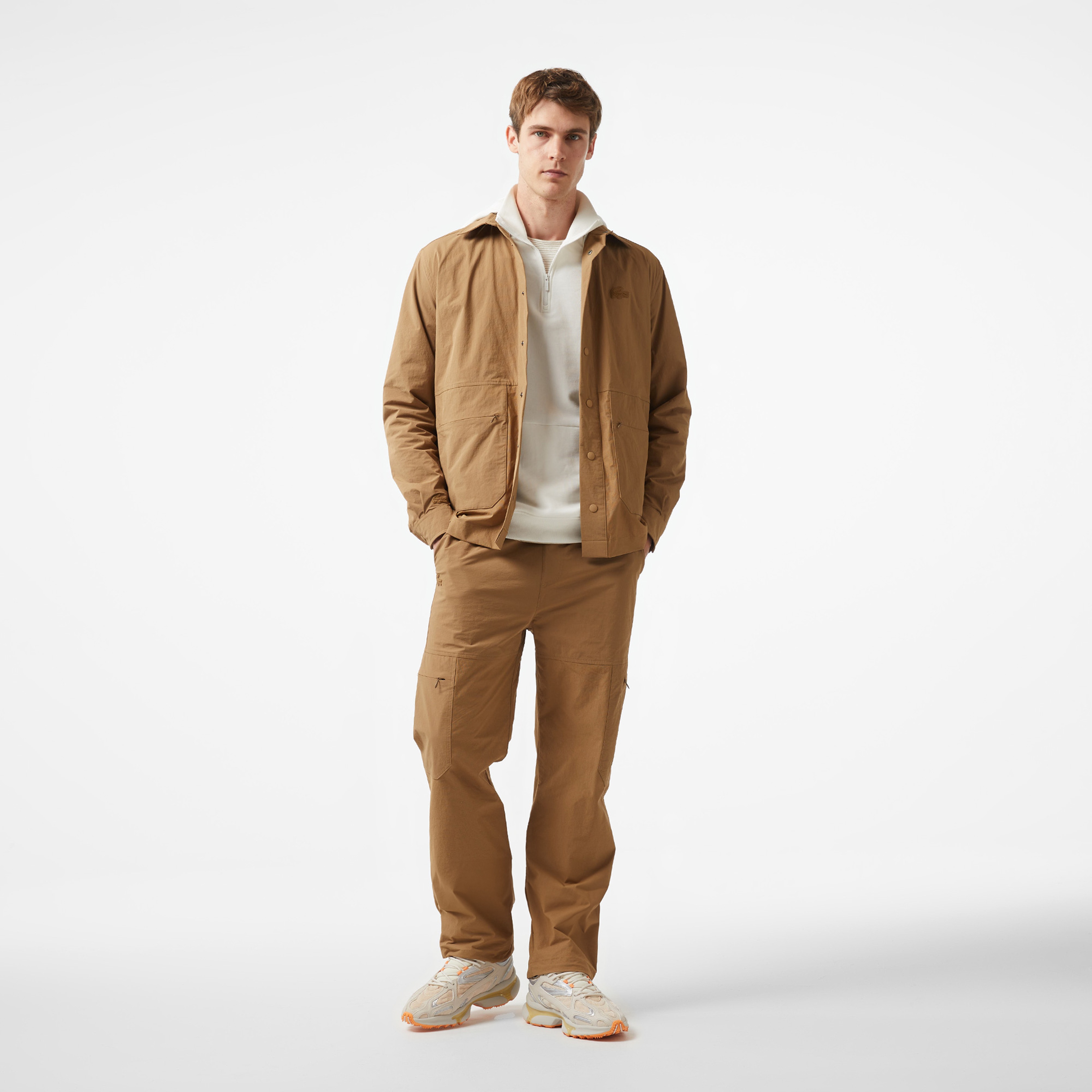 Lacoste x House of SuperStep Erkek Kahverengi Gömlek