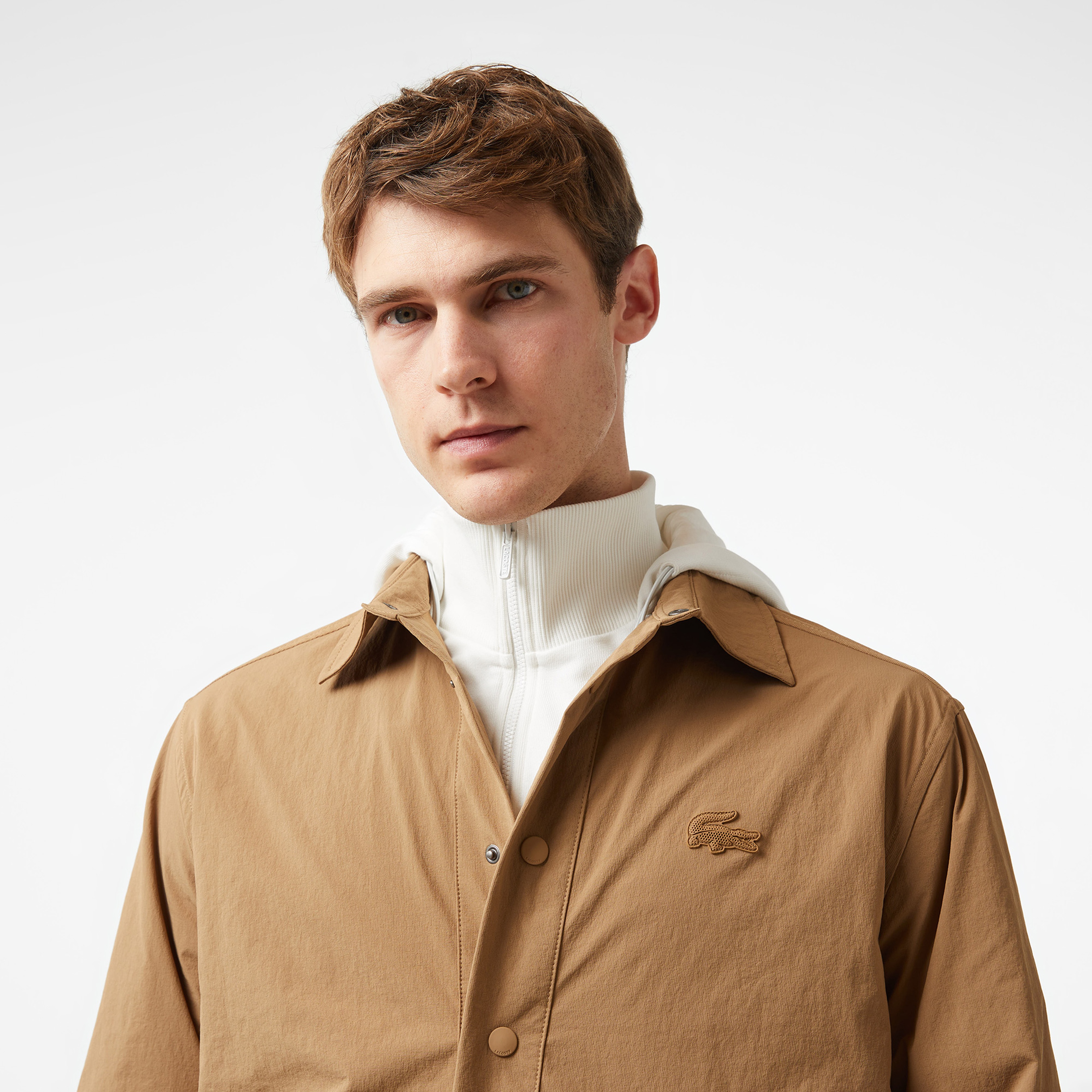 Lacoste x House of SuperStep Erkek Kahverengi Gömlek