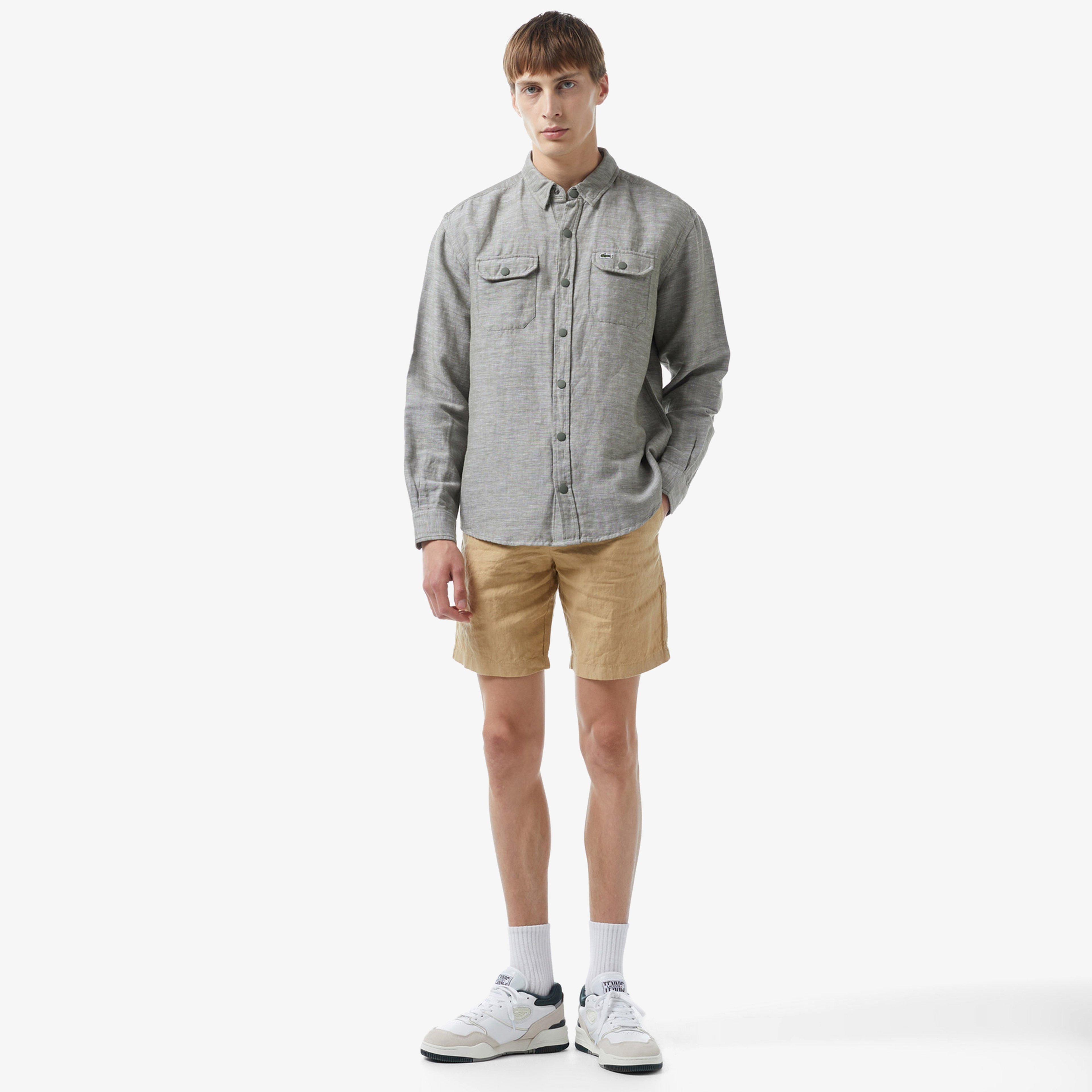 Lacoste Erkek Relaxed Fit Yeşil Gömlek