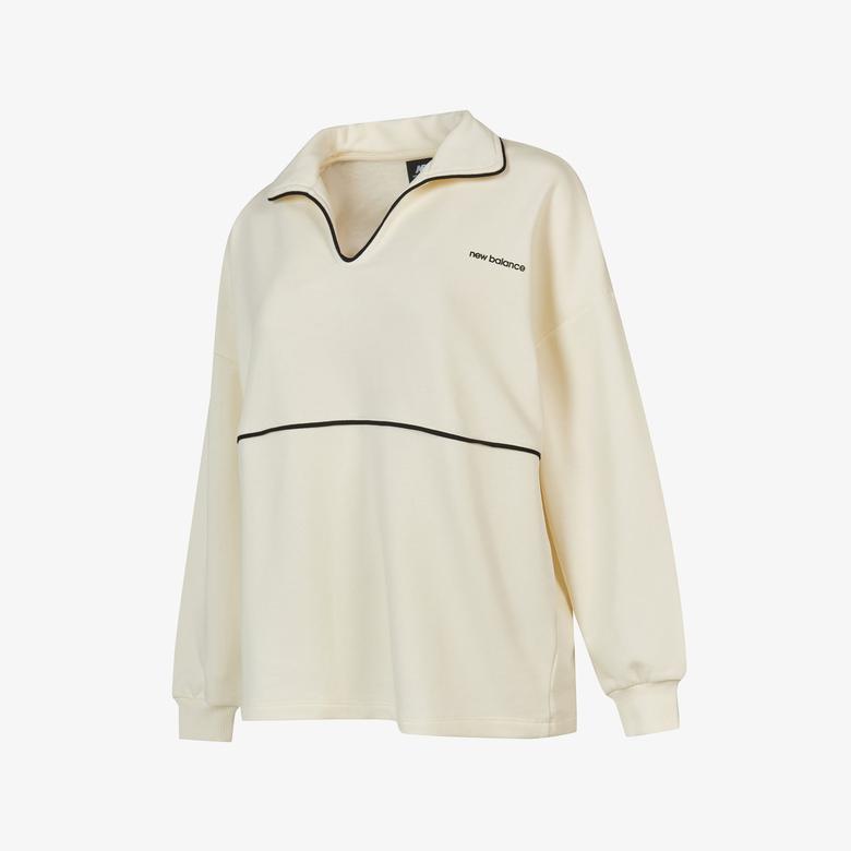 New Balance WNC3402 Kadın Beyaz Sweatshirt