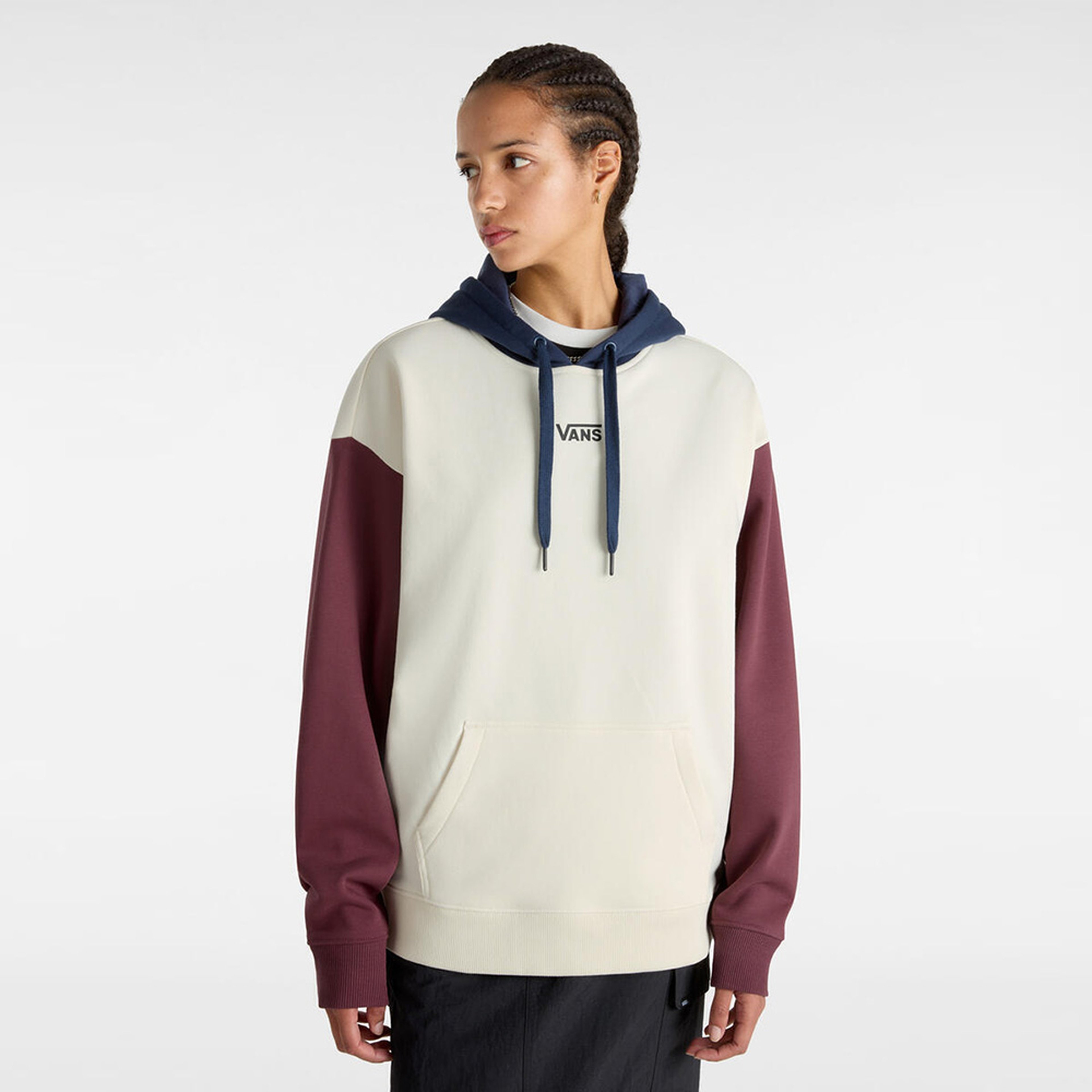 Vans Colorblock Os Po Kadın Mavi Sweatshirt