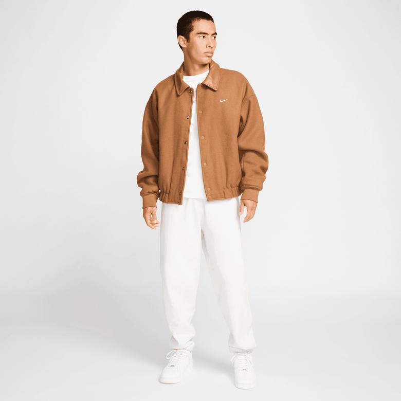 Nike Solo Swoosh Varsity Erkek Kahverengi Yün Ceket