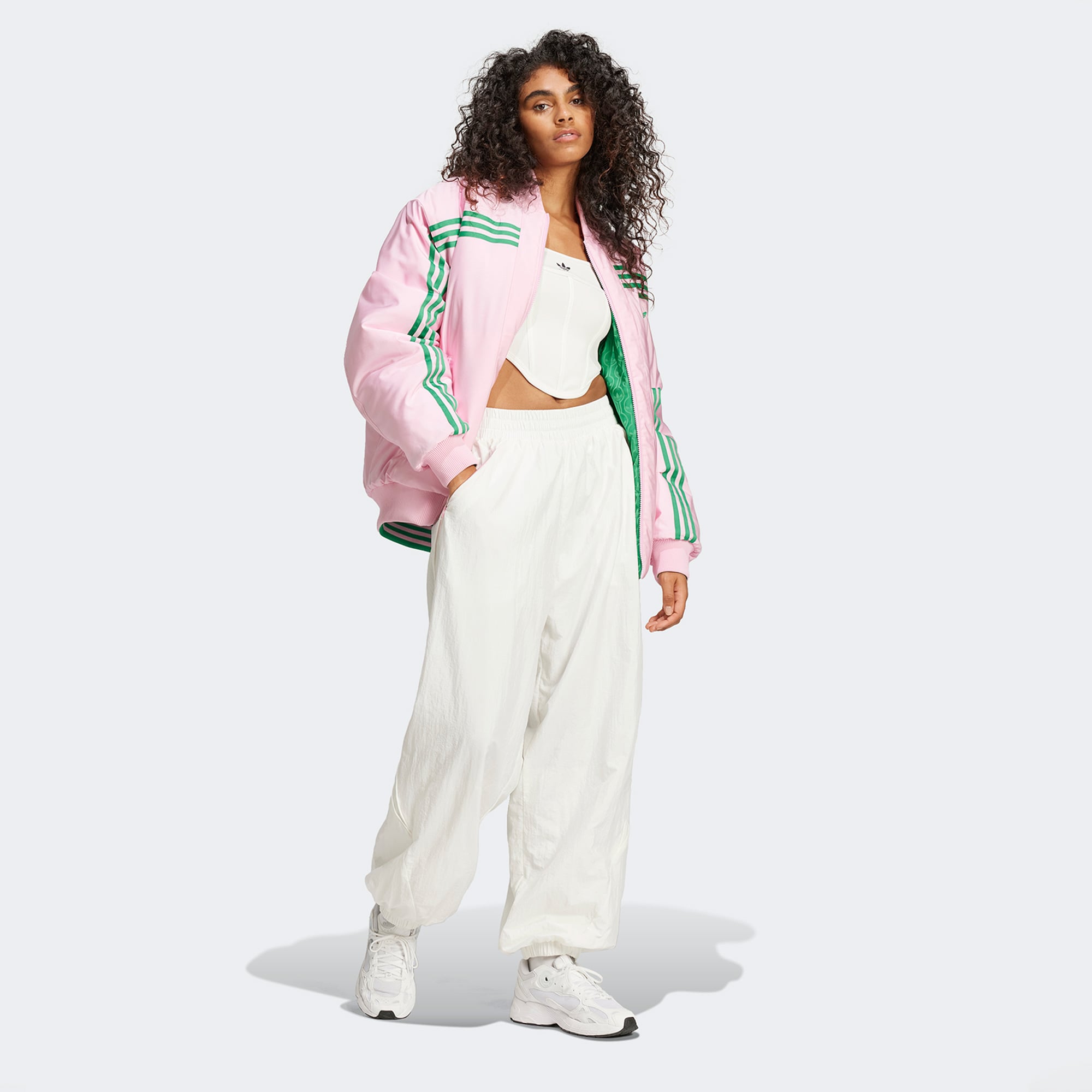 adidas 70s Reversible Oversized Bomber Yeşil Ceket