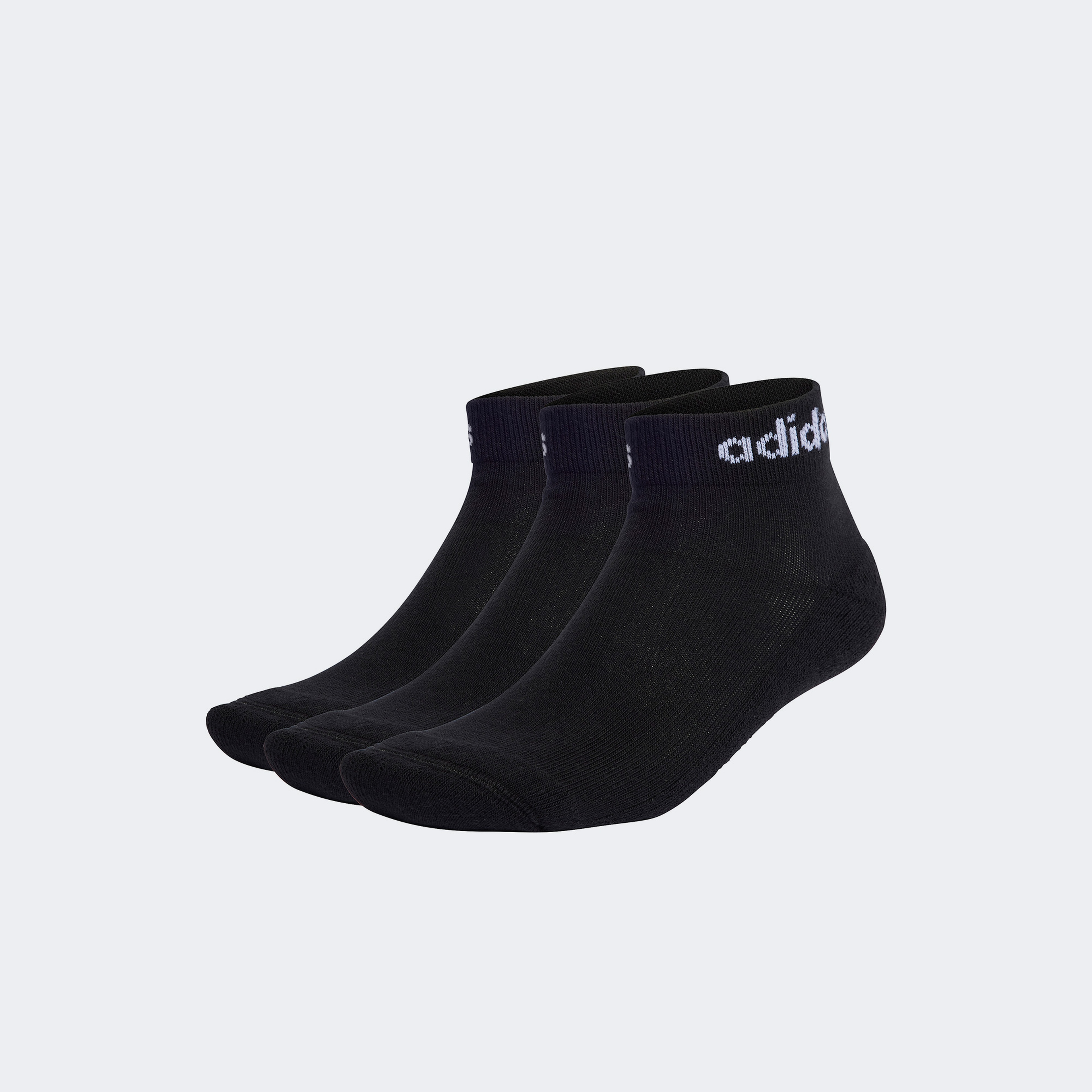 adidas Linear Ankle Socks Cushioned - 3 Çift Unisex Siyah Çorap