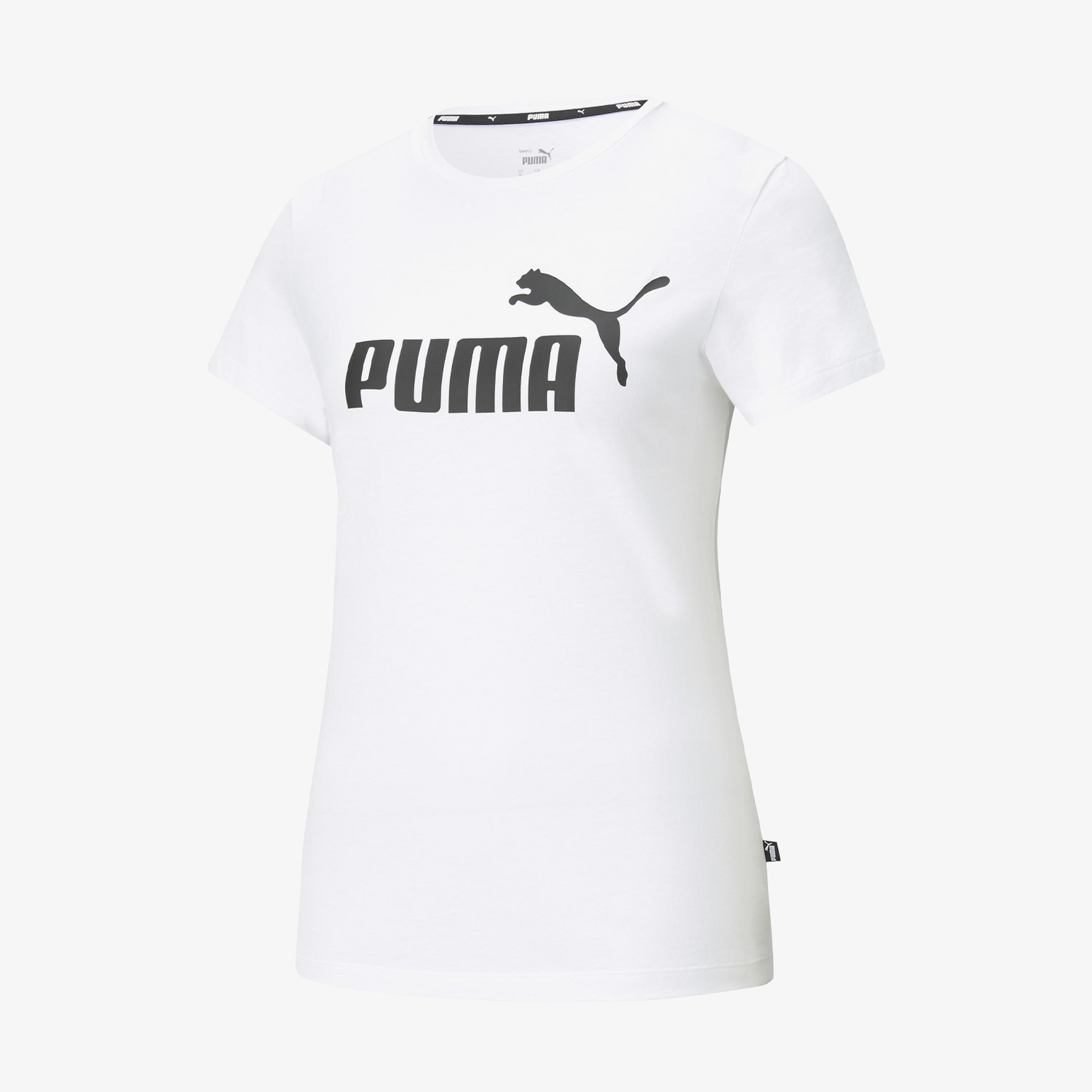 Puma Ess Logo Kadın Beyaz T-Shirt