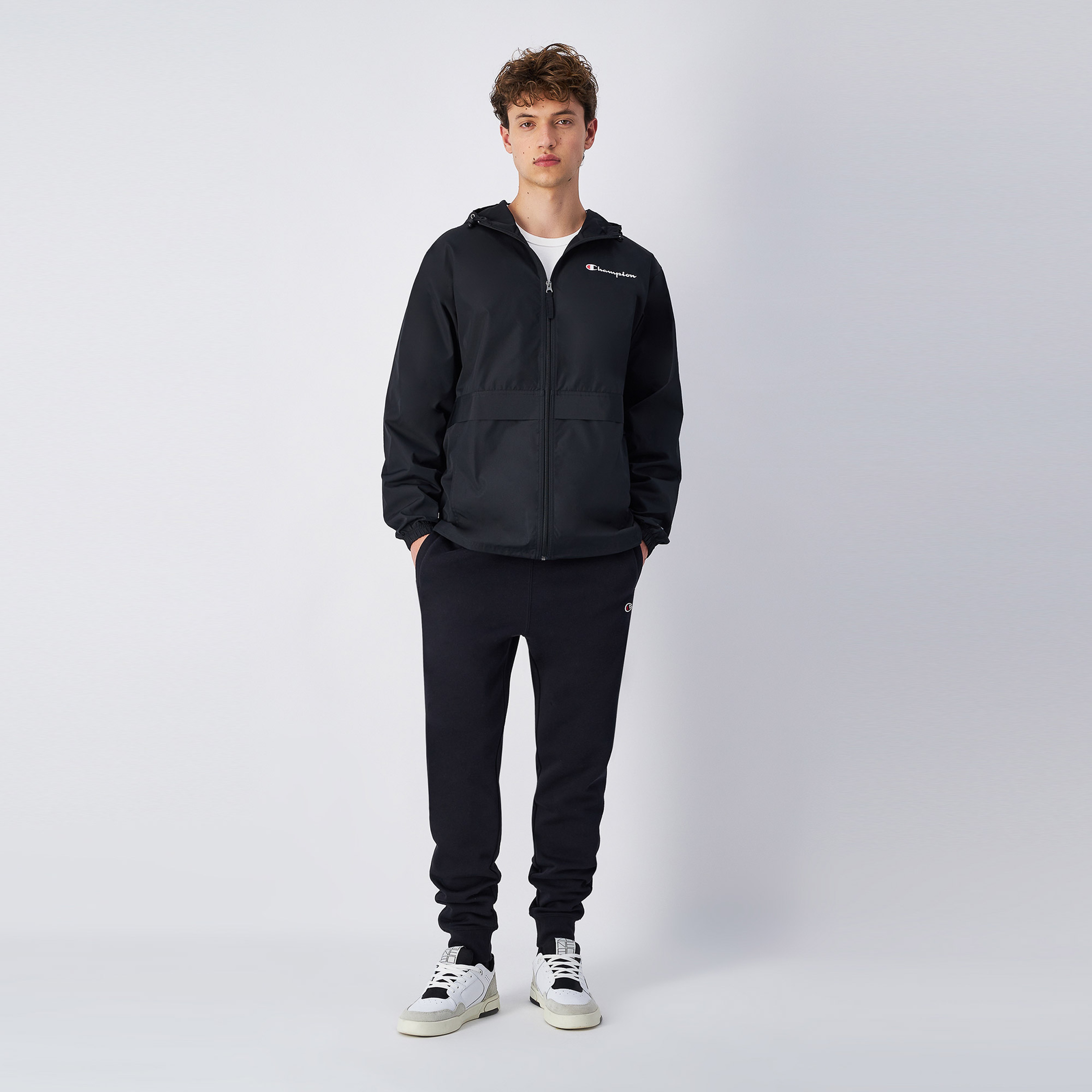 Champion Windbreaker Erkek Siyah Ceket