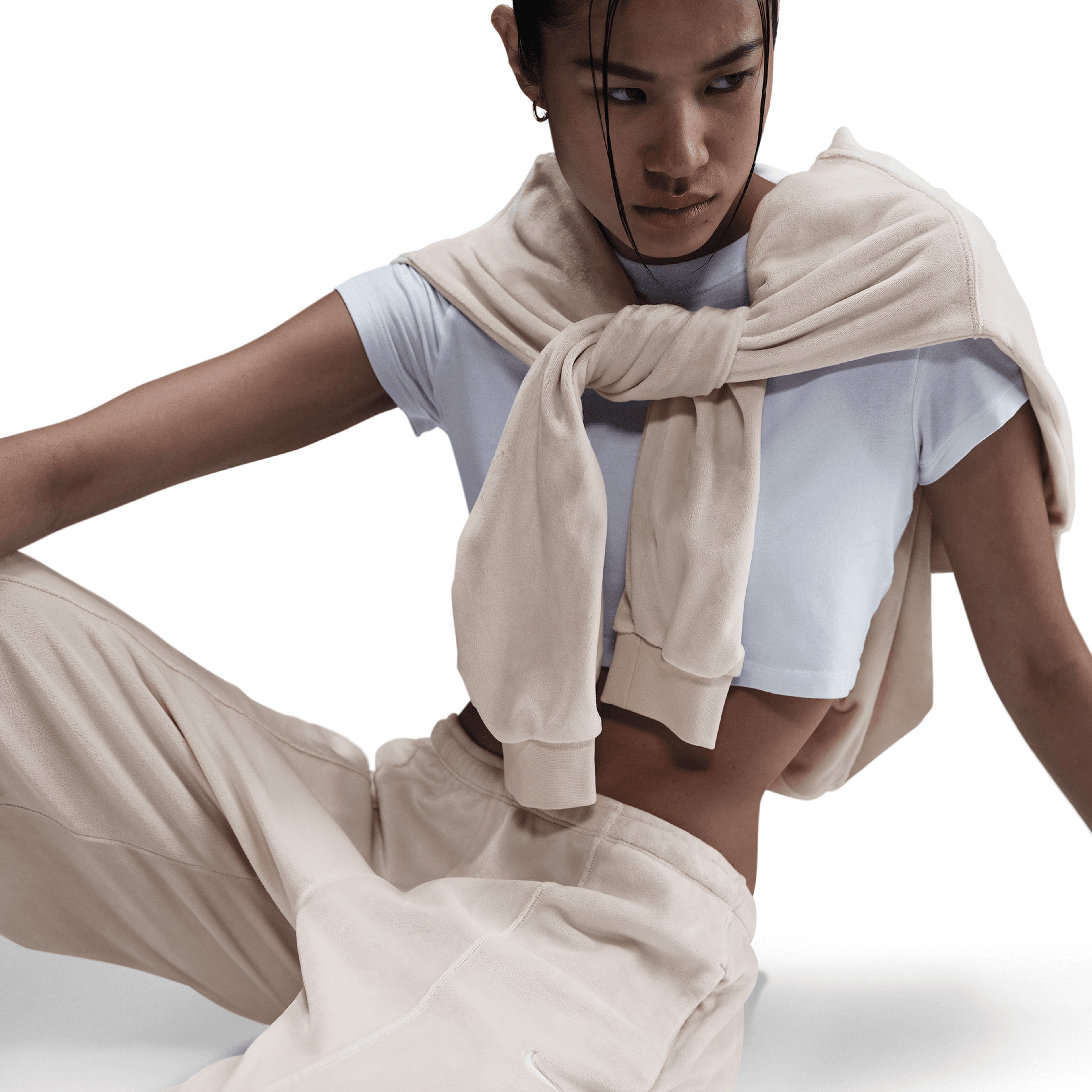 Nike Sportswear Chill Knit Kadın Beyaz Eşofman Altı