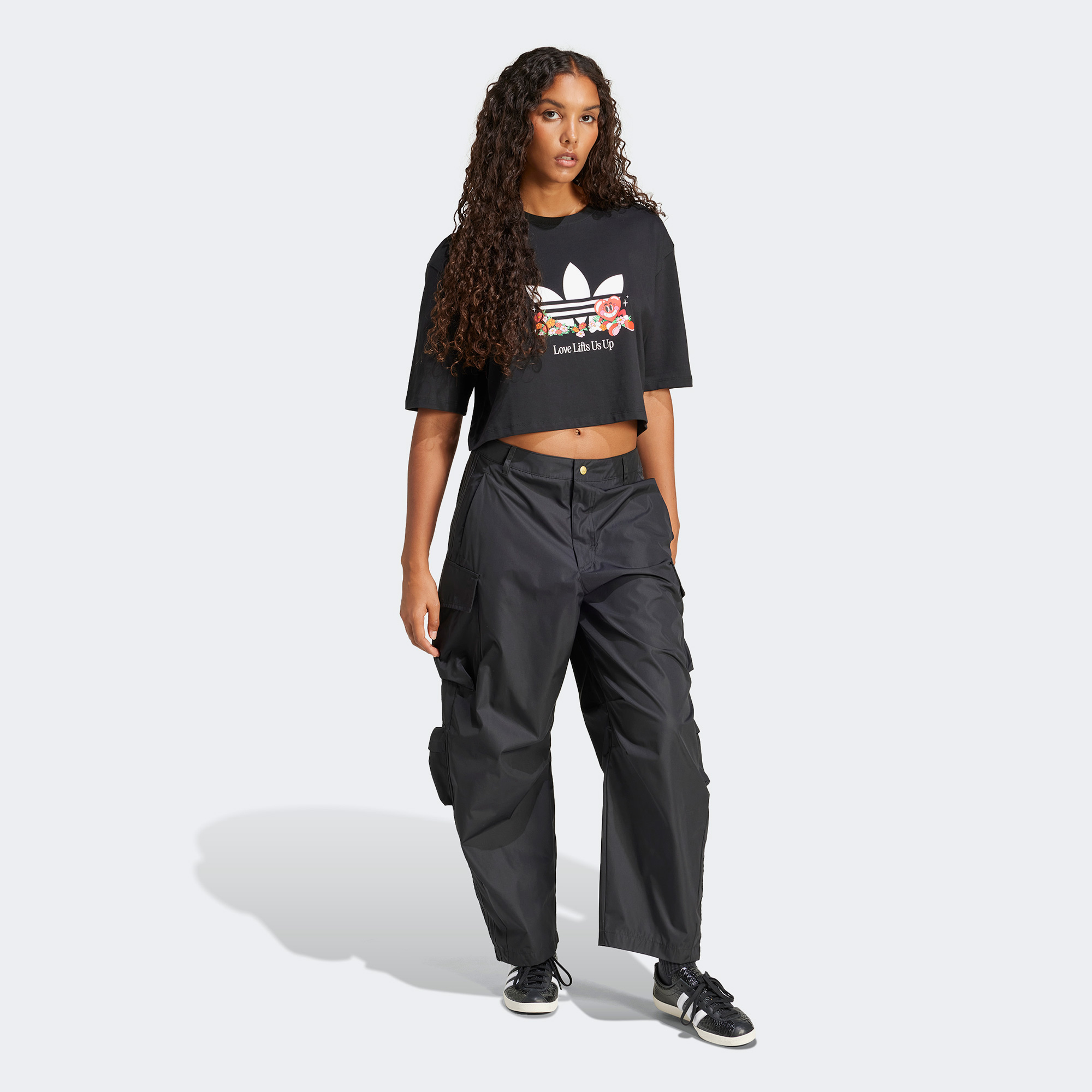adidas Love Lift Us Up Kadın Siyah Crop T-ShirtMJC8333| Occasion
