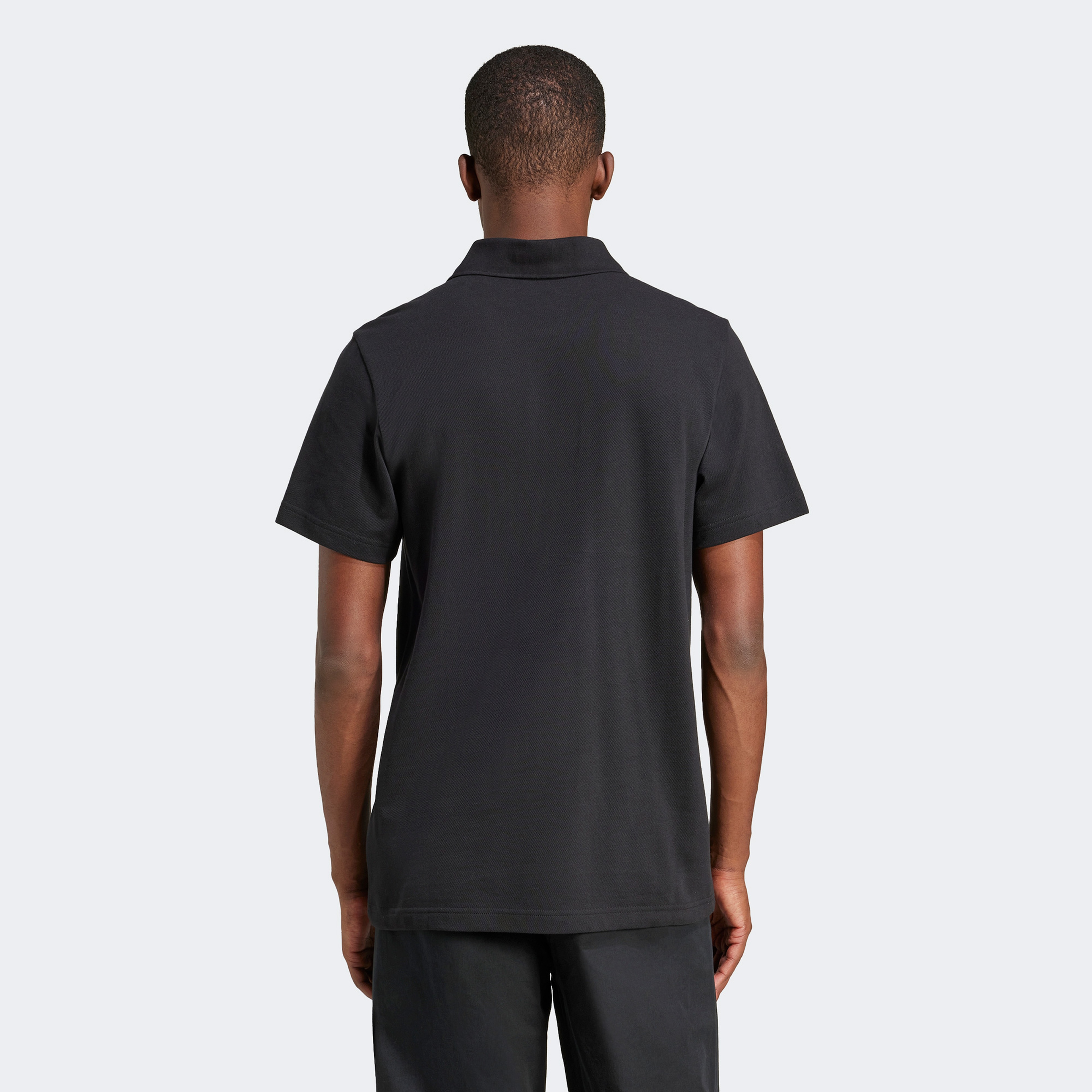 adidas Trefoil Essentials Erkek Siyah Polo T-Shirt