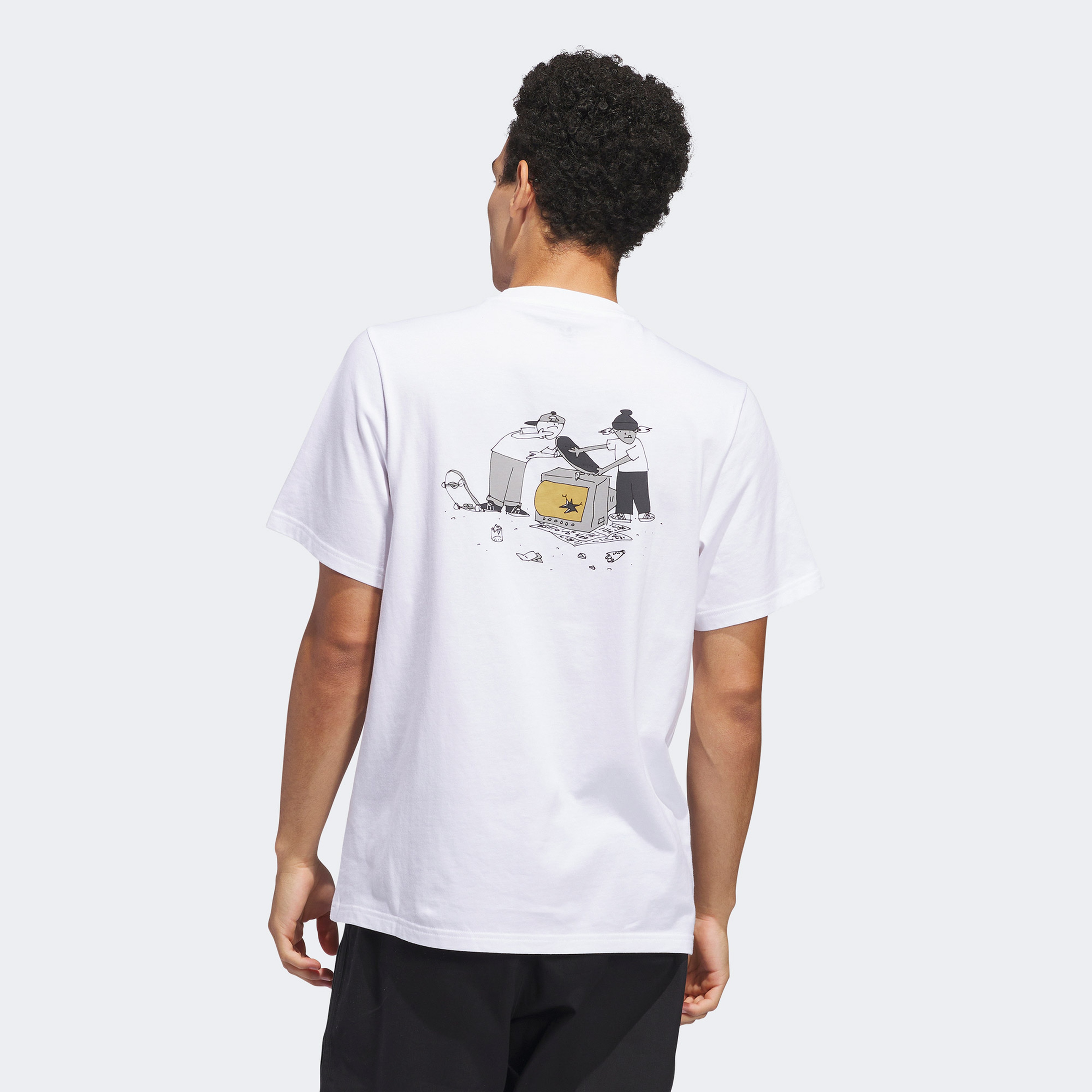adidas Hj Trash Erkek Beyaz T-Shirt