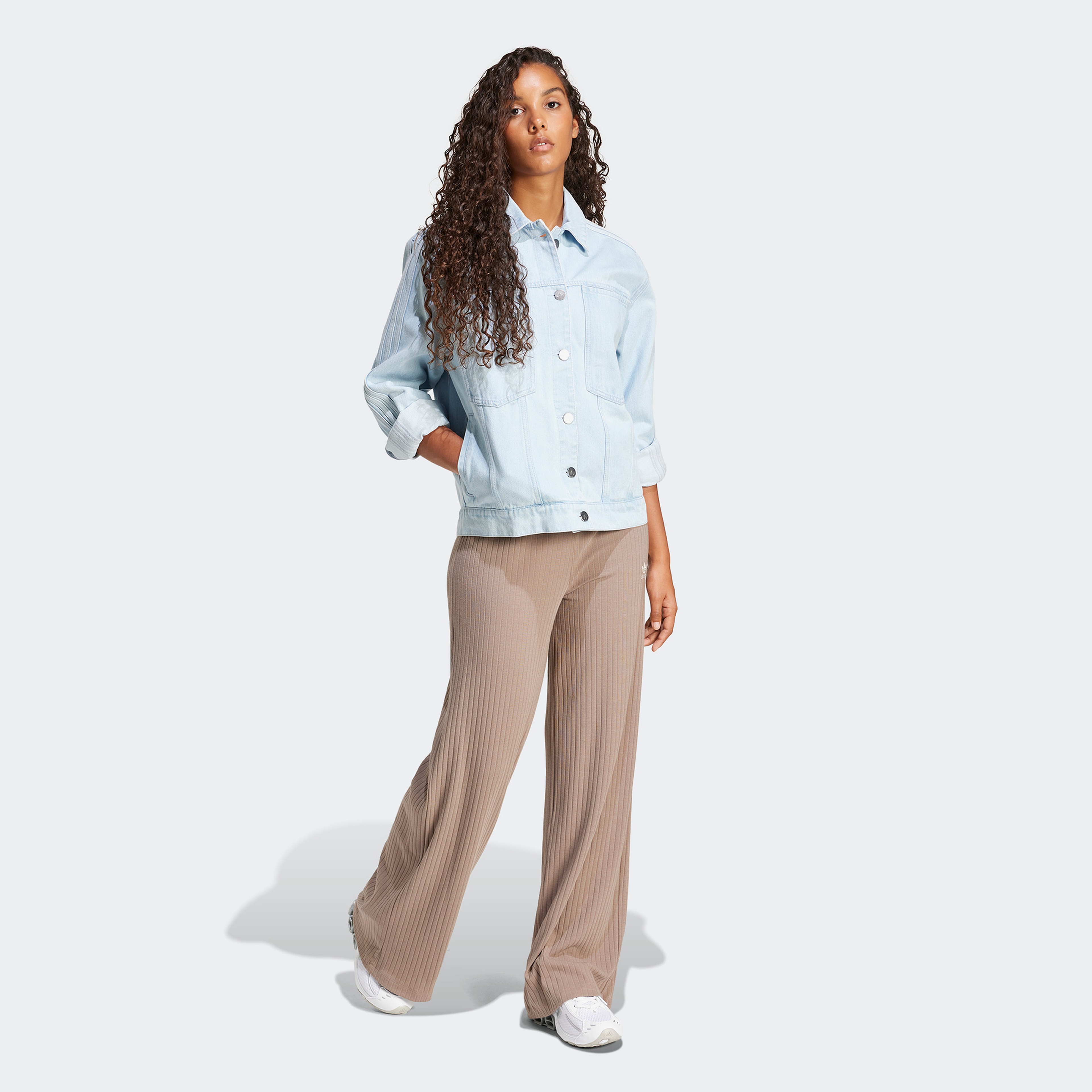 adidas Premium Essentials Denim Kadın Mavi Ceket