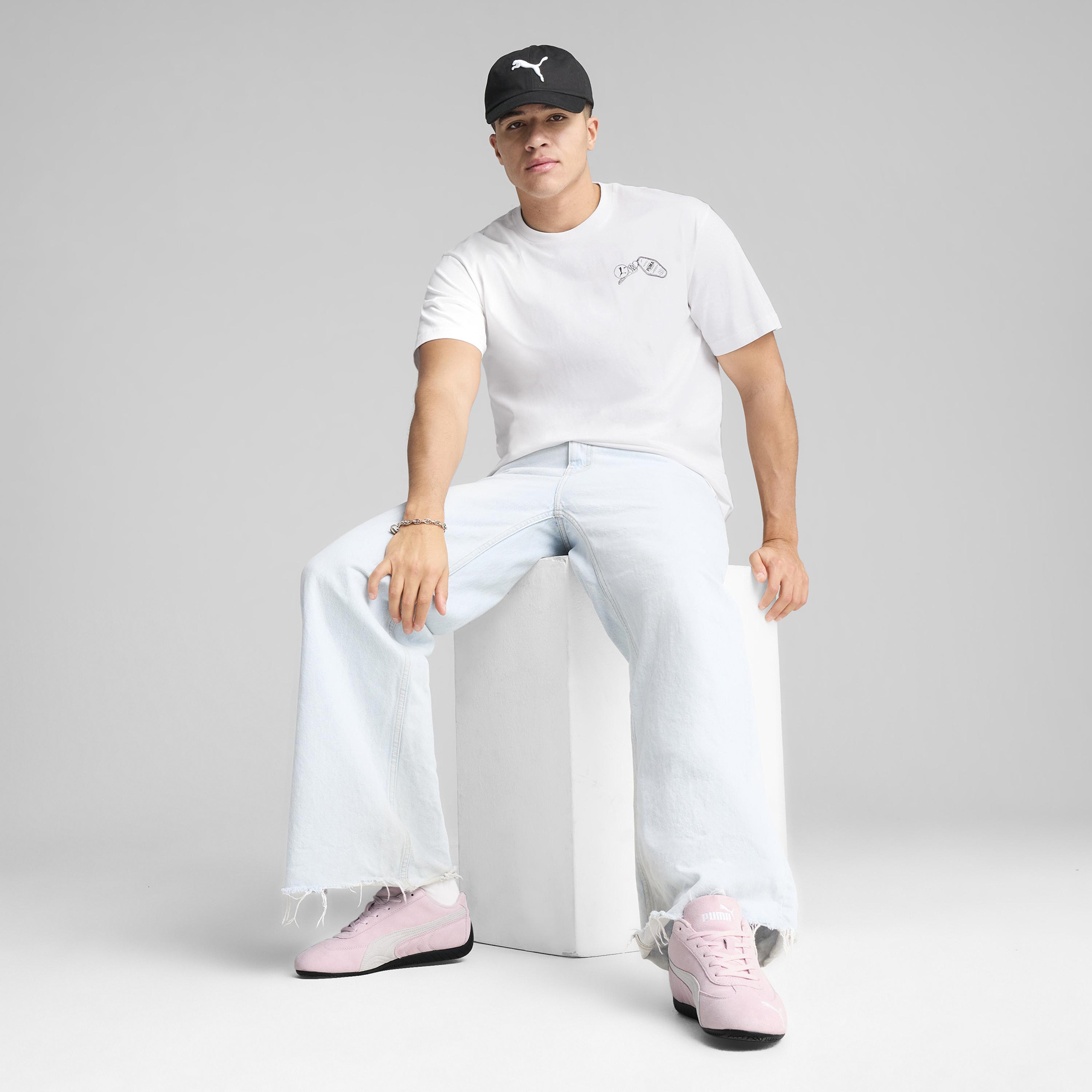 Puma Graphics Hotel Relaxed Erkek Beyaz T-Shirt