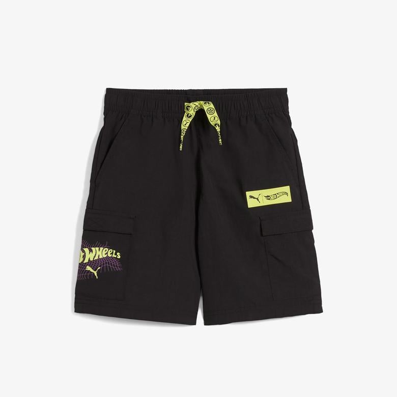 Puma X Hot Wheels Çocuk Siyah Şort
