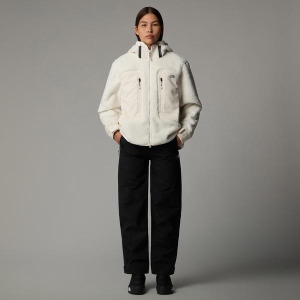 The North Face Fleece Tam Boy Fermuarlı Kadın Polar Beyaz Ceket