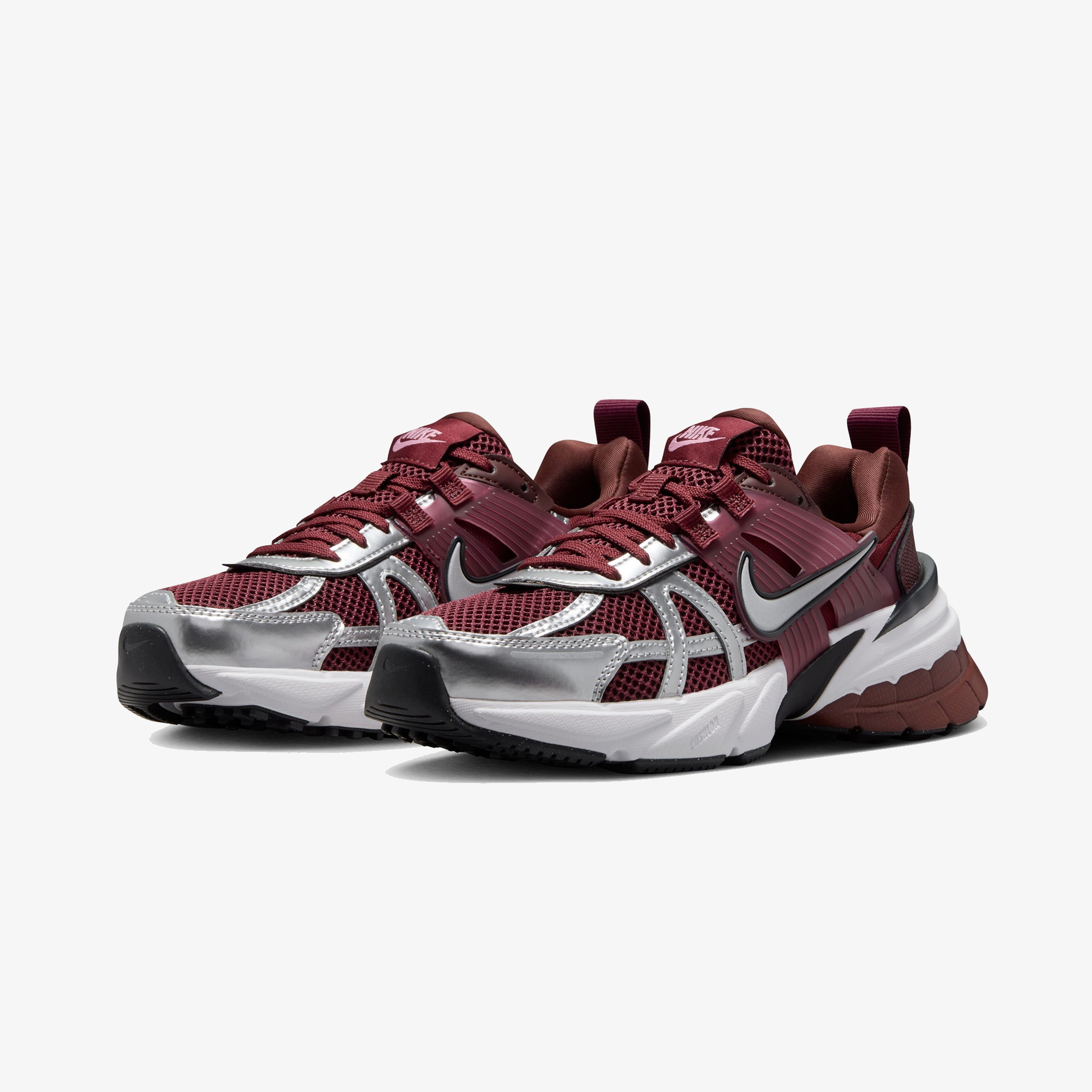 Nike V2K Run Kadın Metalik Gri/Bordo Sneaker