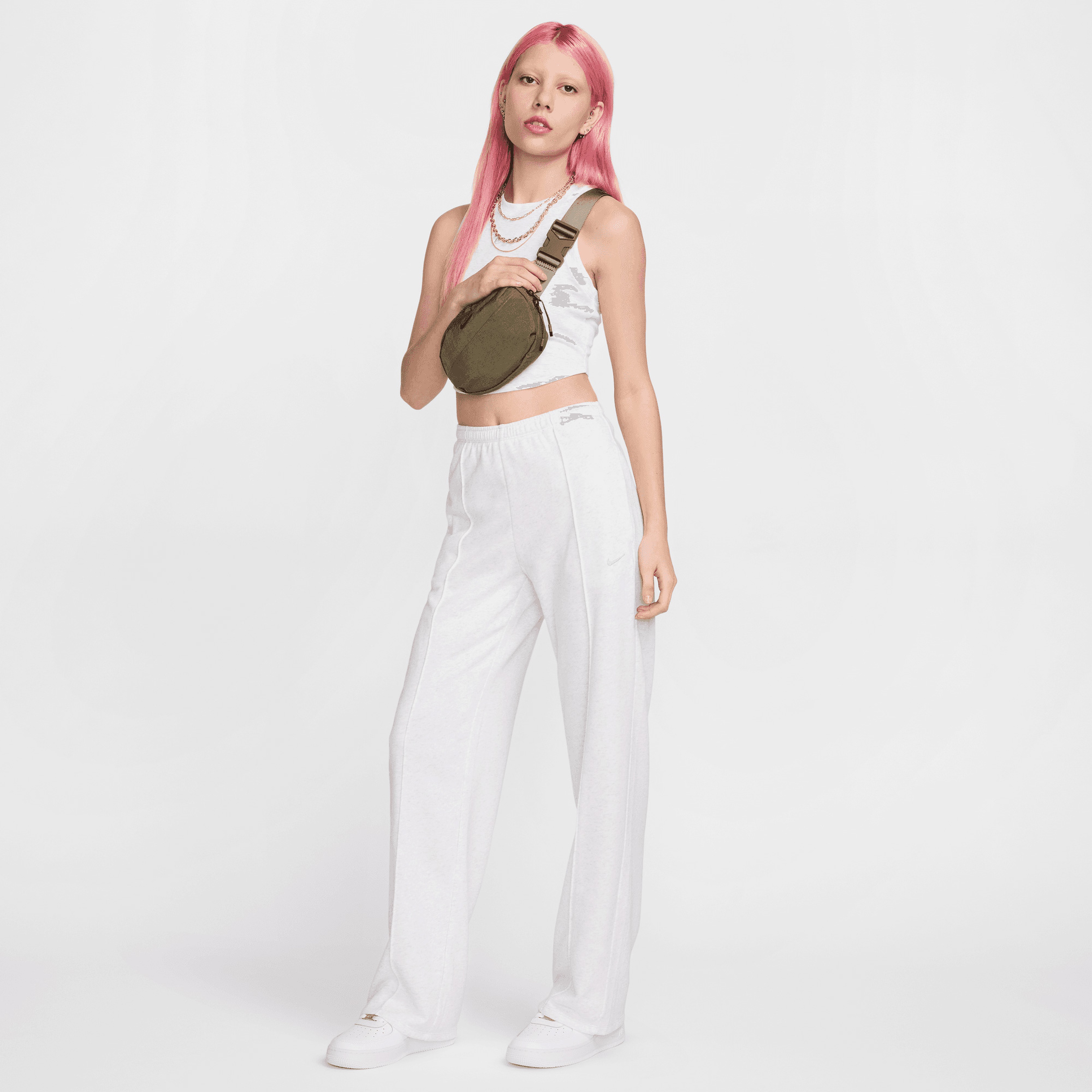 Nike Sportswear Essentials Cropped Kadın Beyaz Atlet