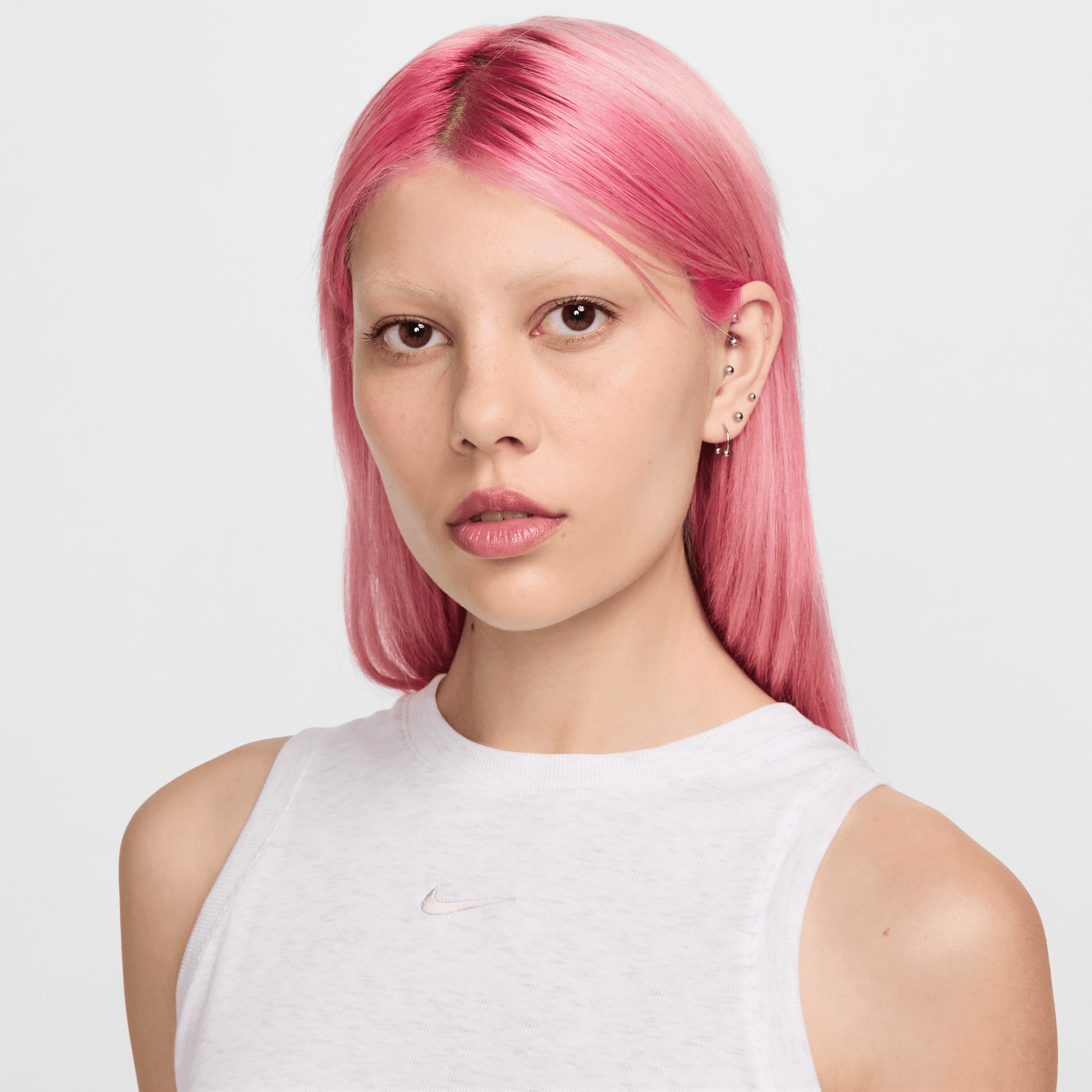 Nike Sportswear Essentials Cropped Kadın Beyaz Atlet