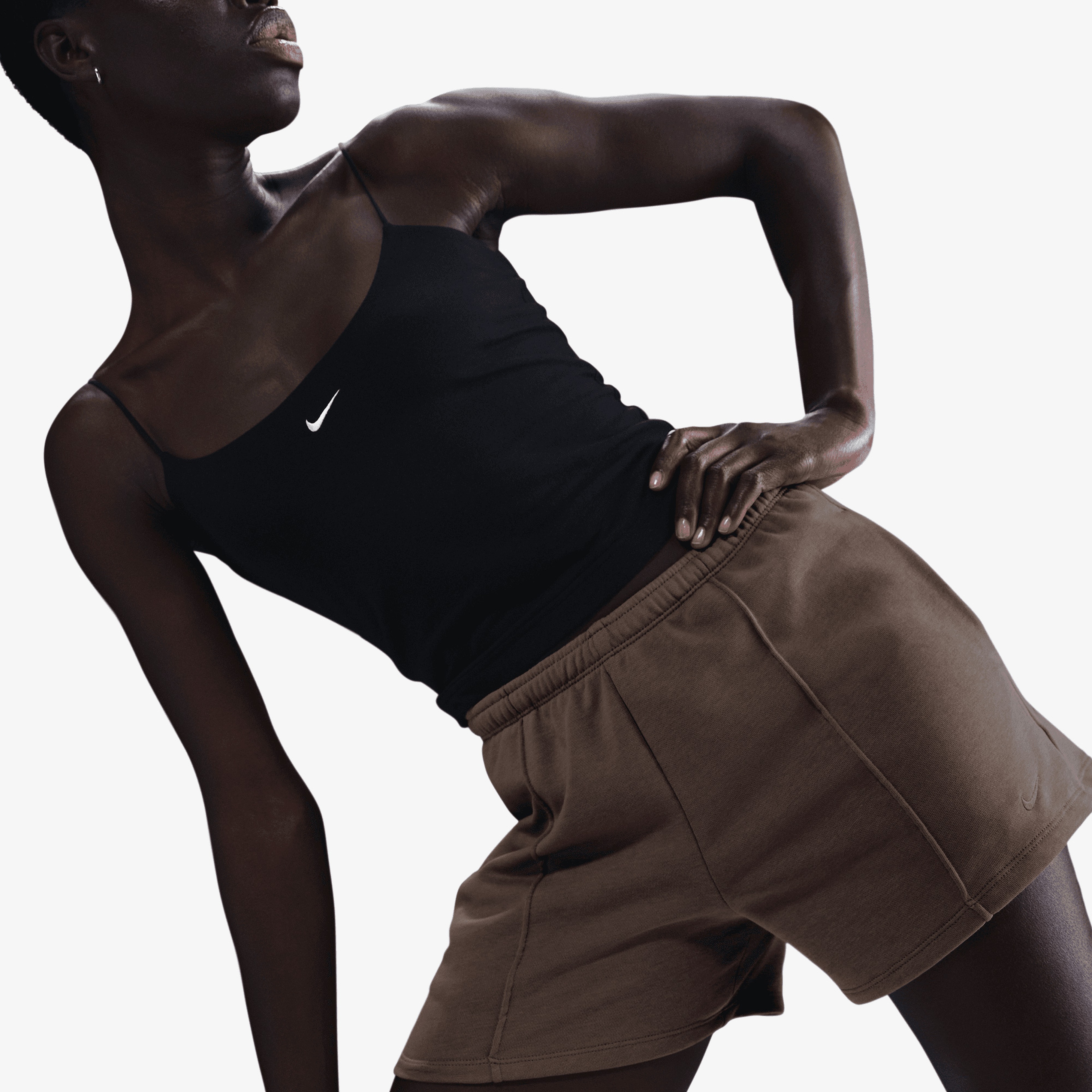 Nike Sportswear Chill Terry Normal Belli Kadın Kahverengi Şort