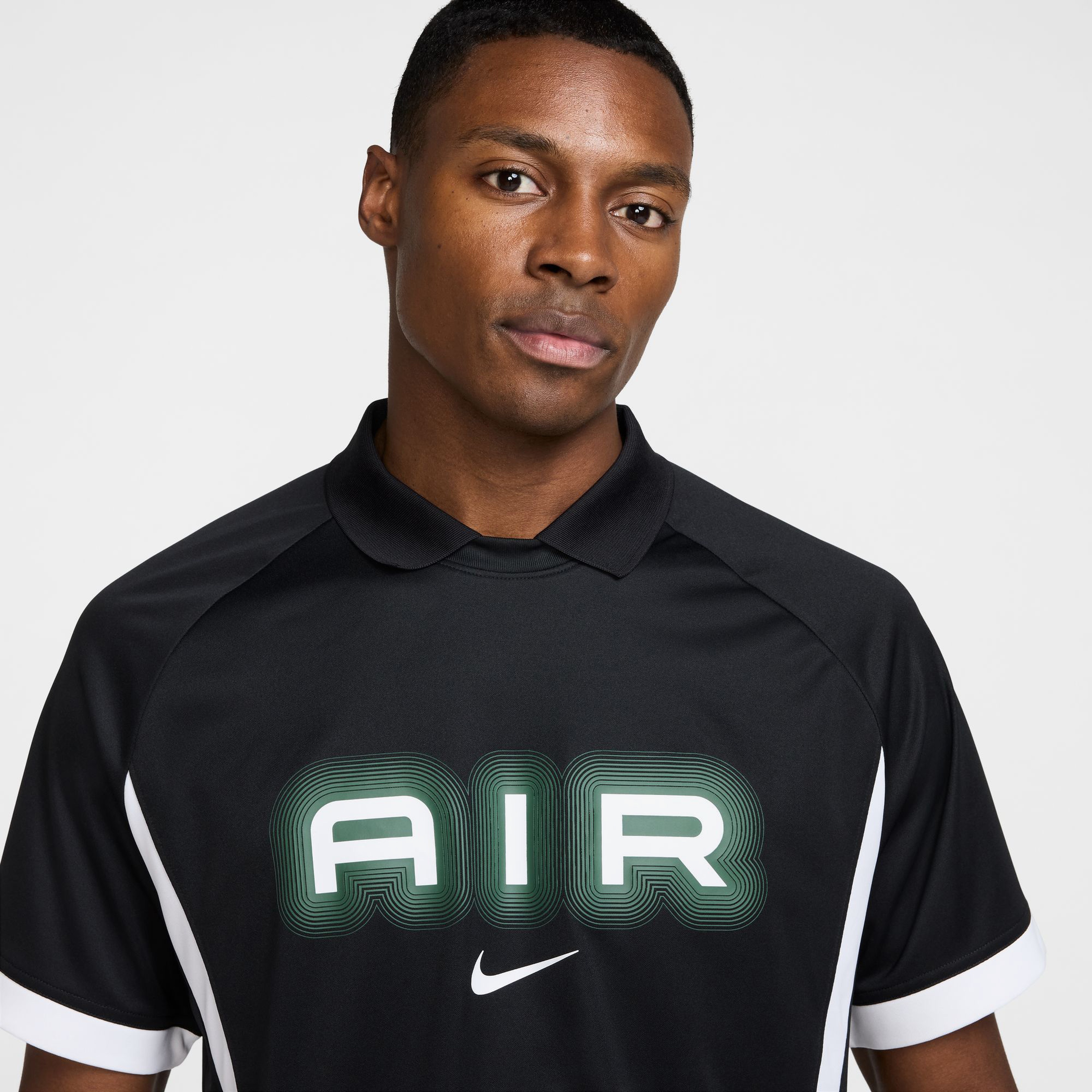 Nike Air FB Erkek Siyah Polo Yaka Üst